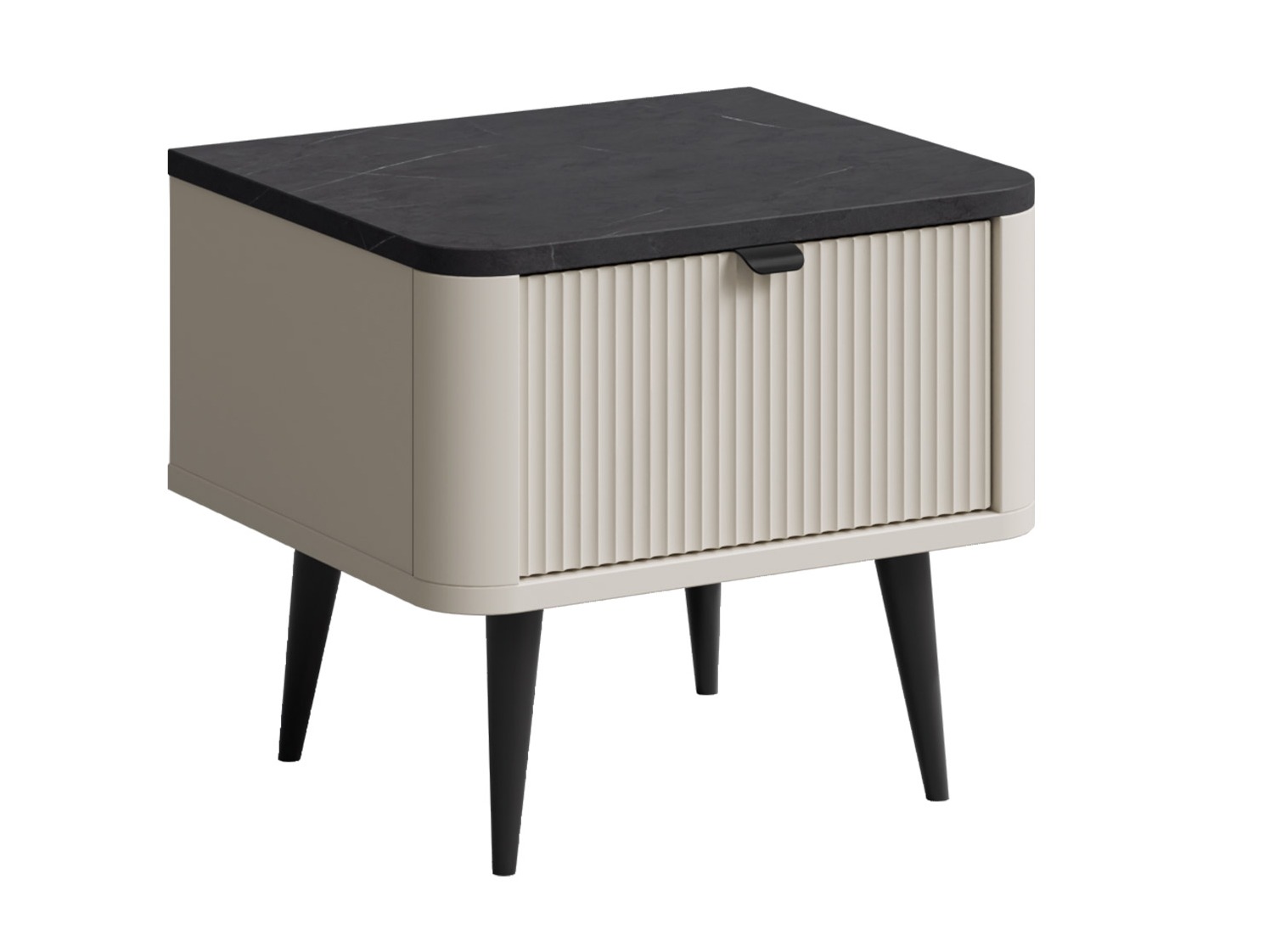 Noćni ormarić Lufela 116 (Kašmir + Sivi mermer)