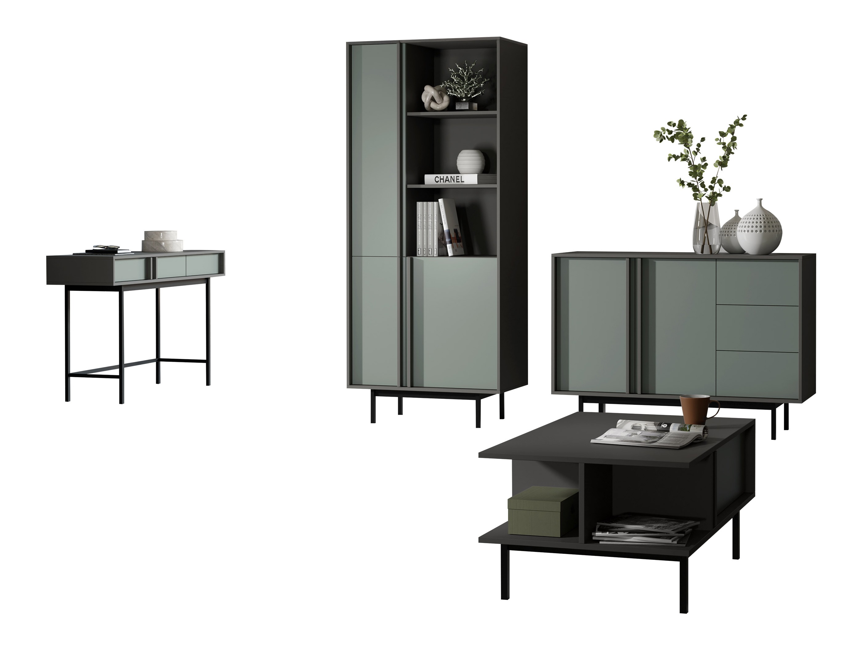 Set za dnevnu sobu Levali 117 (Прашњаво зелена)