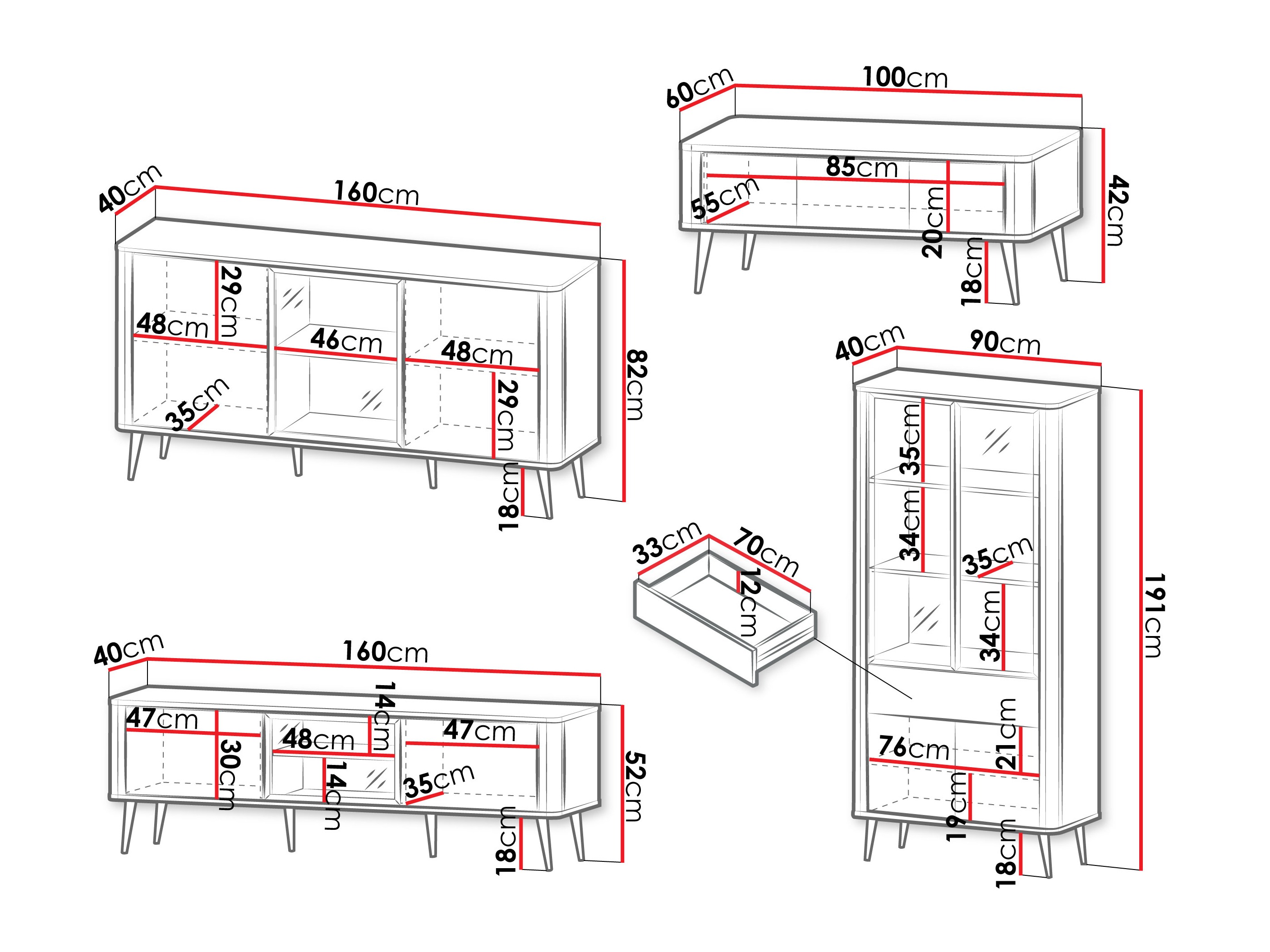 Set za dnevnu sobu Lufela 120 (Kašmir + Sivi mermer)