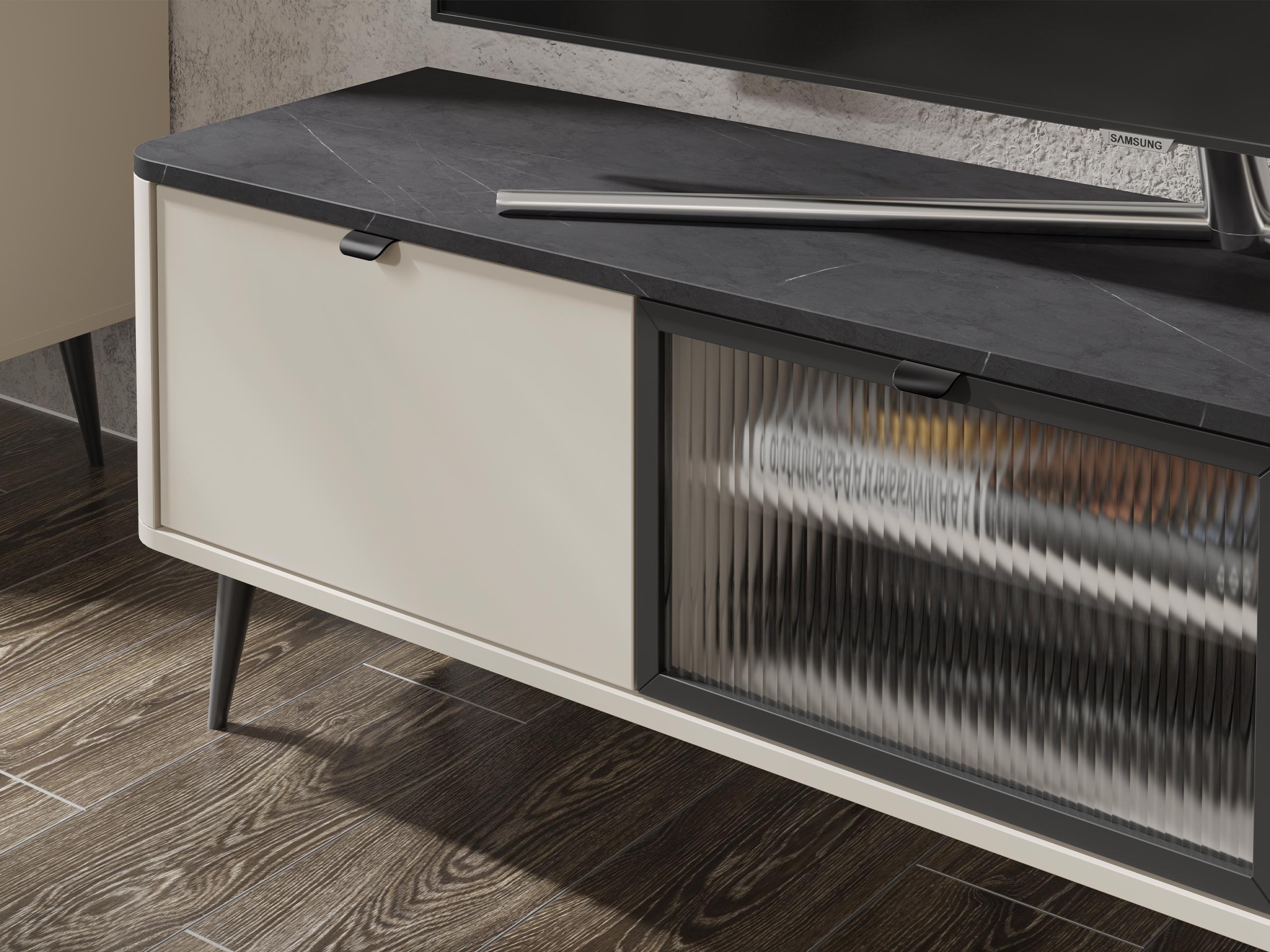 Set za dnevnu sobu Lufela 121 (Kašmir + Sivi mermer)