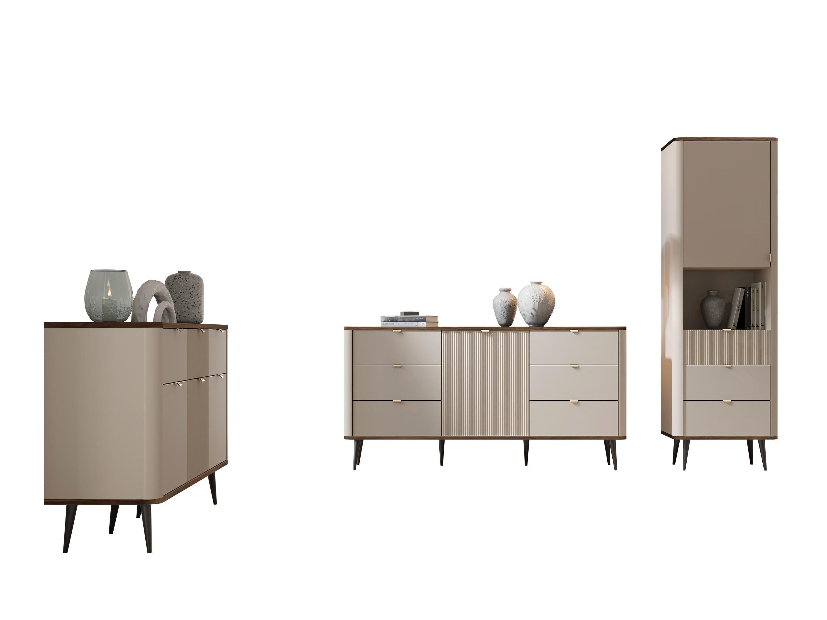 Set za dnevnu sobu Lufela 122 (Kašmir + Orah)