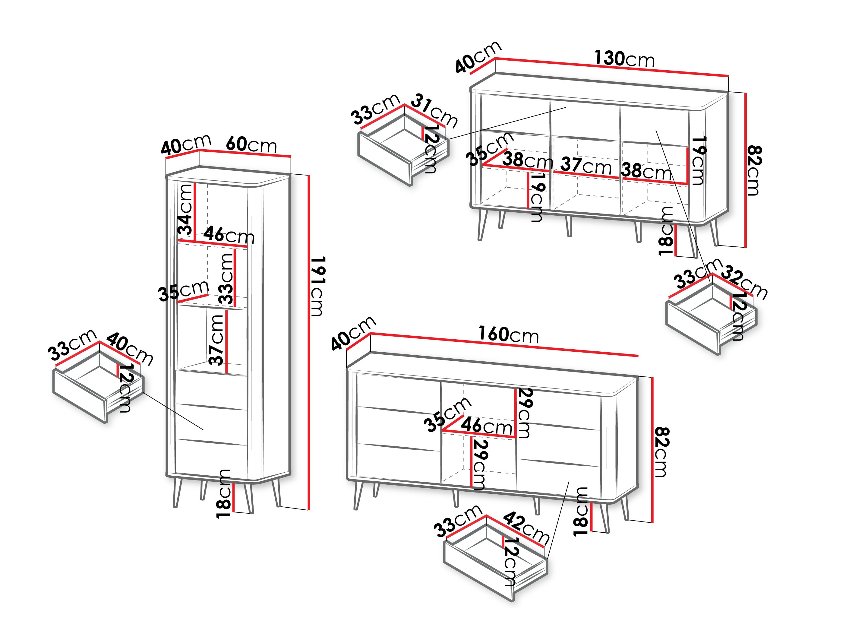 Set za dnevnu sobu Lufela 122 (Kašmir + Orah)