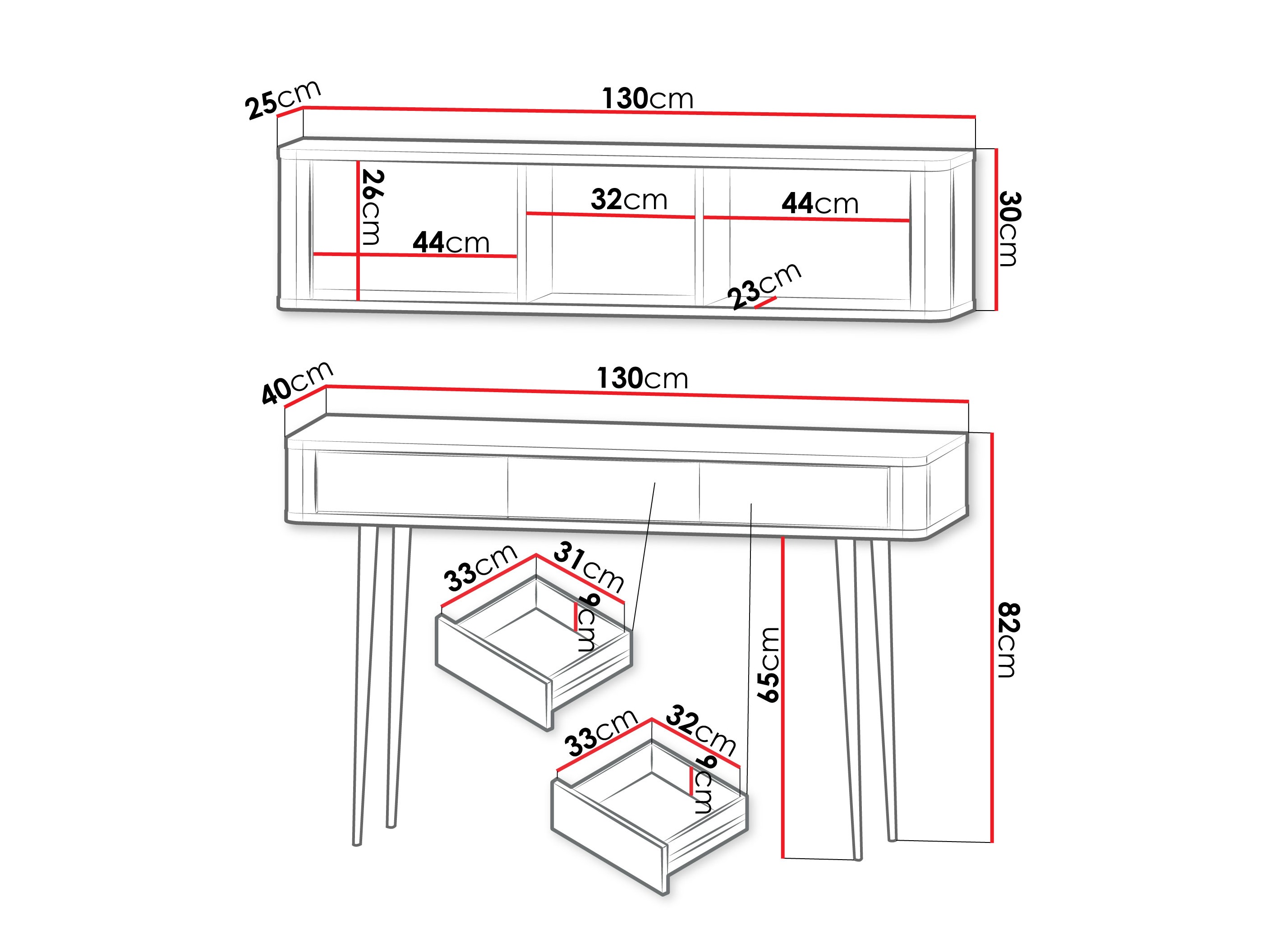 Set za kućnu kancelariju Lufela 123 (Kašmir + Sivi mermer)