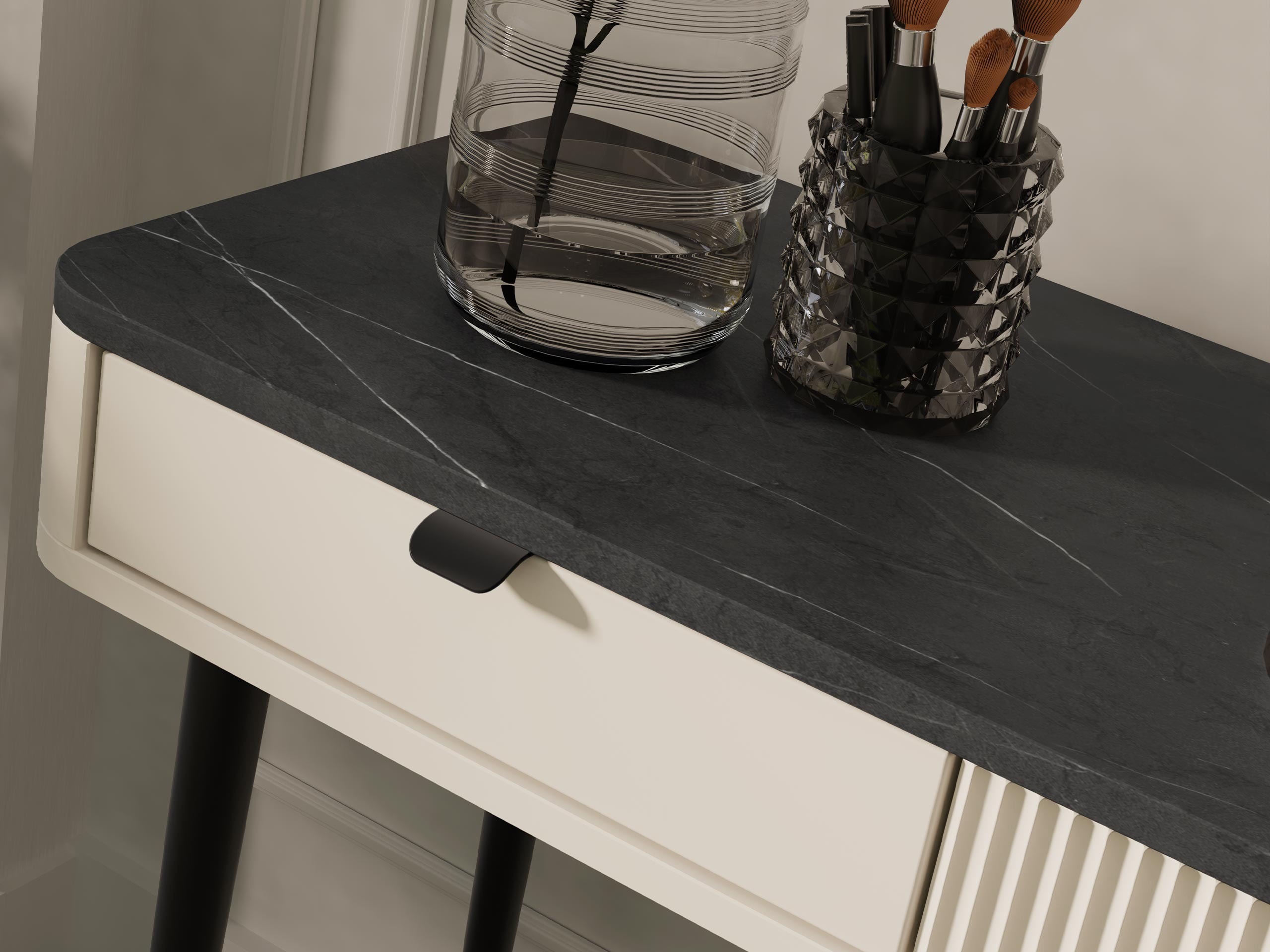 Set za kućnu kancelariju Lufela 123 (Kašmir + Sivi mermer)