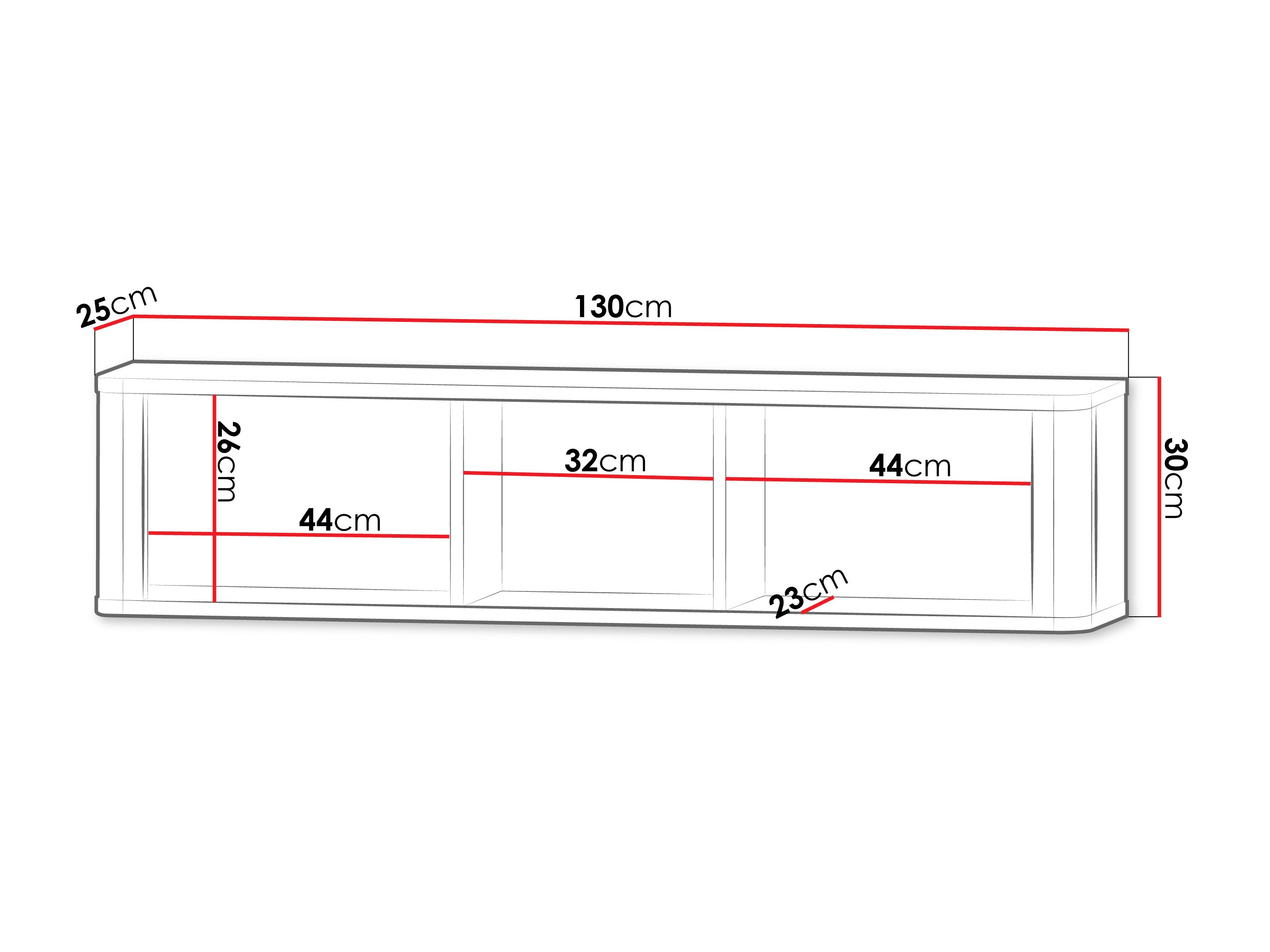 Zidna polica Lufela 119 (Kašmir + Orah)