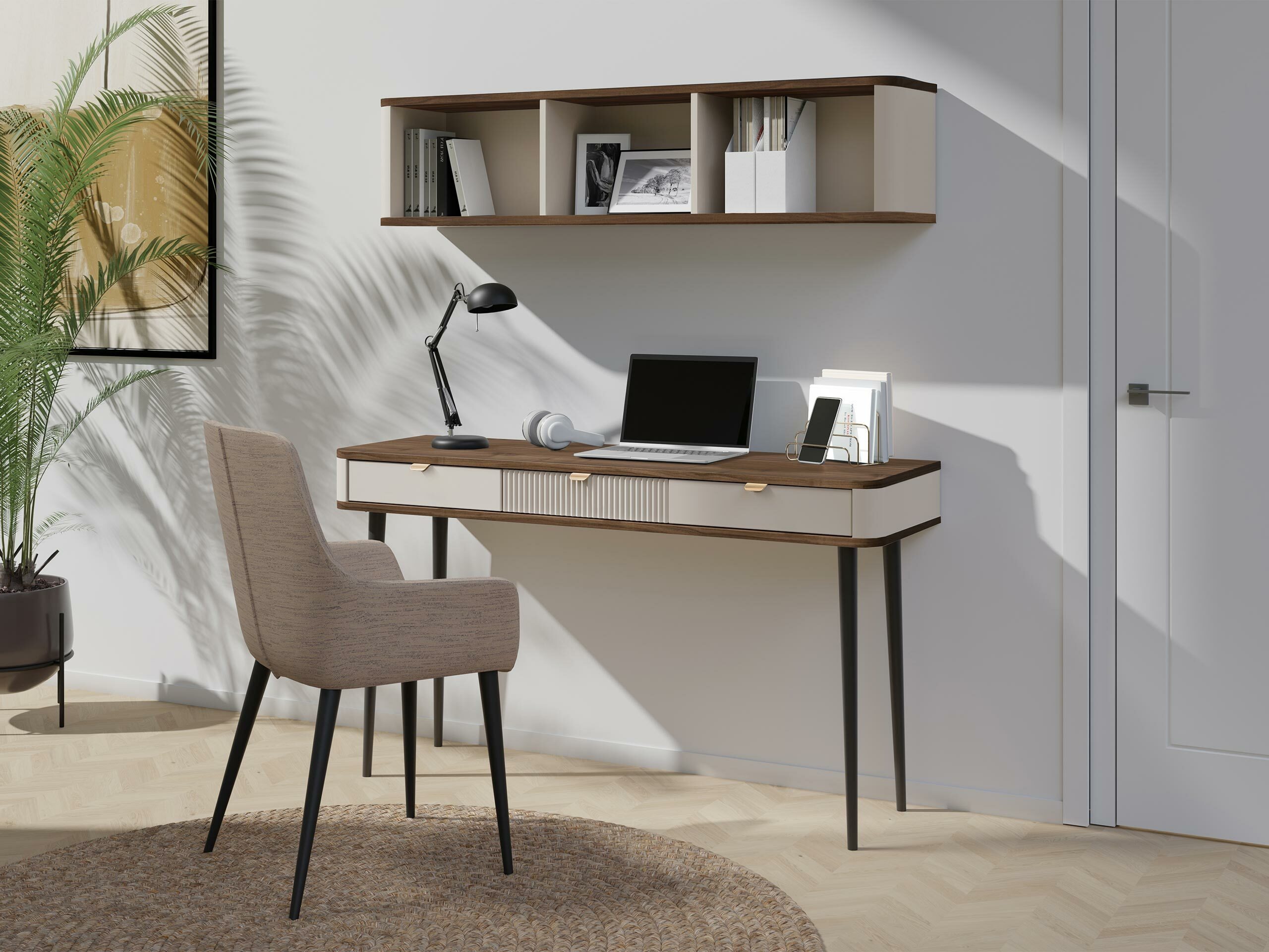 Zidna polica Lufela 119 (Kašmir + Orah)