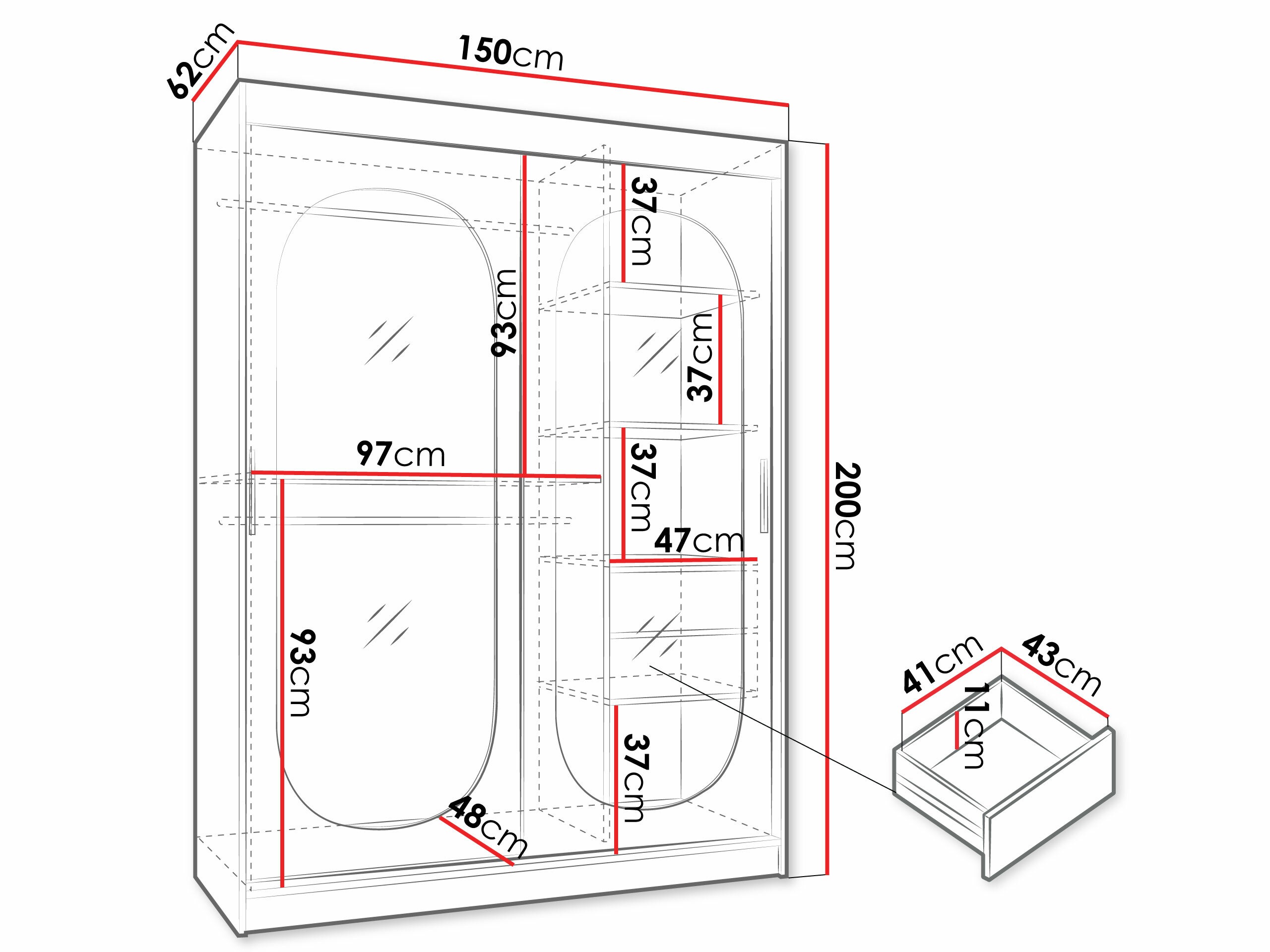 Ormar Hartford 519 (Crno)