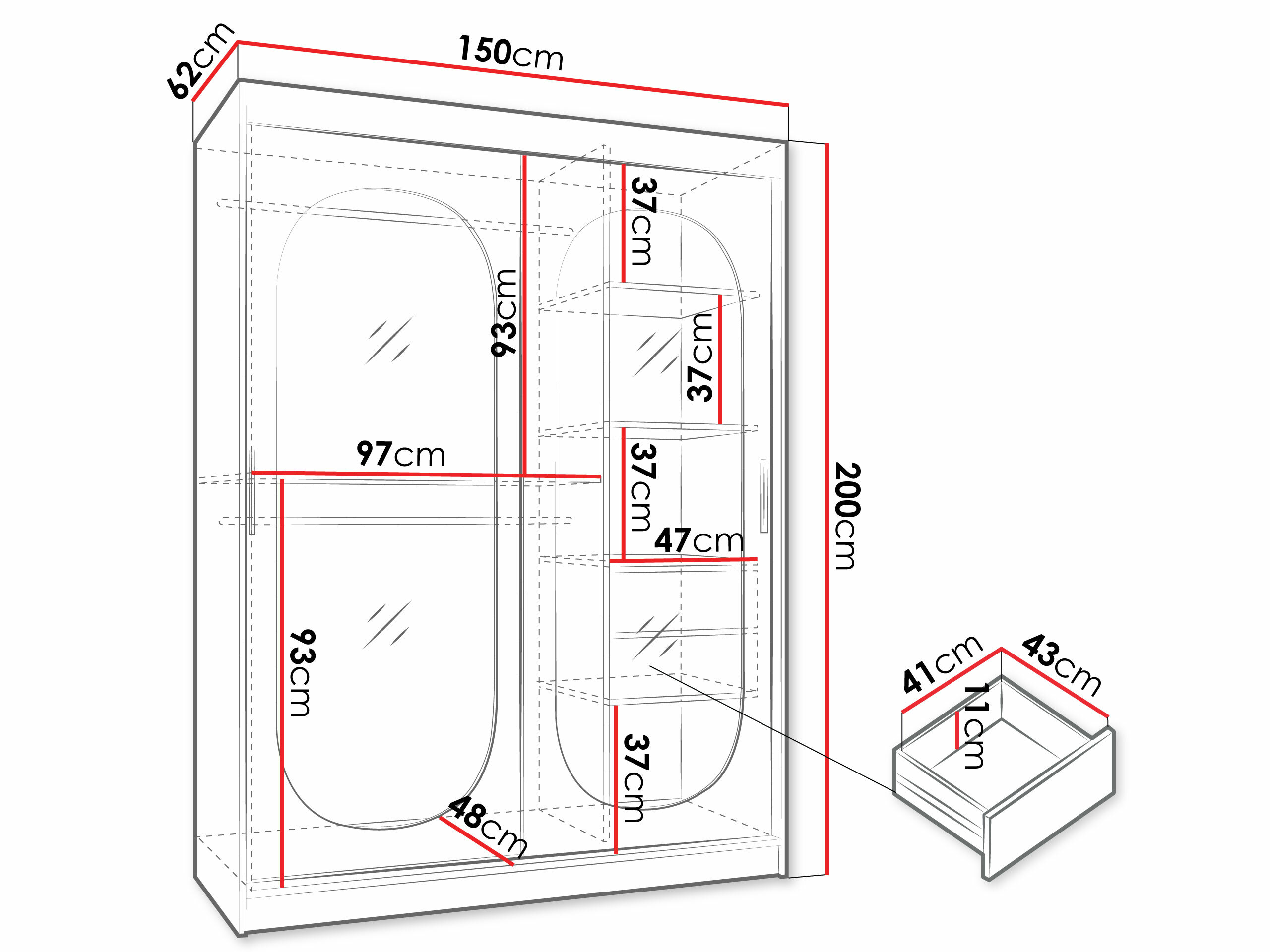 Ormar Hartford 519 (Crno)