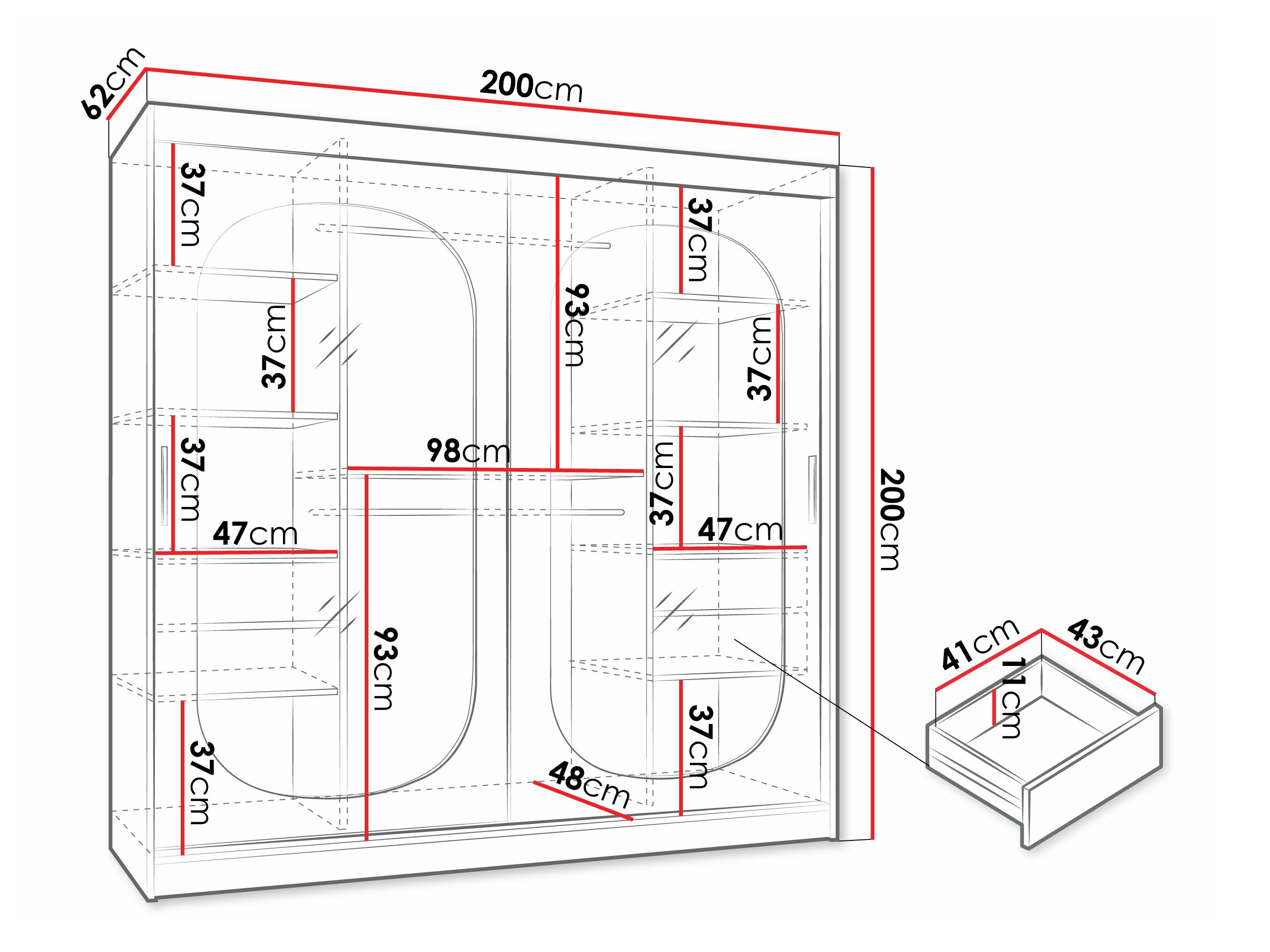 Ormar Hartford 521 (Crno)