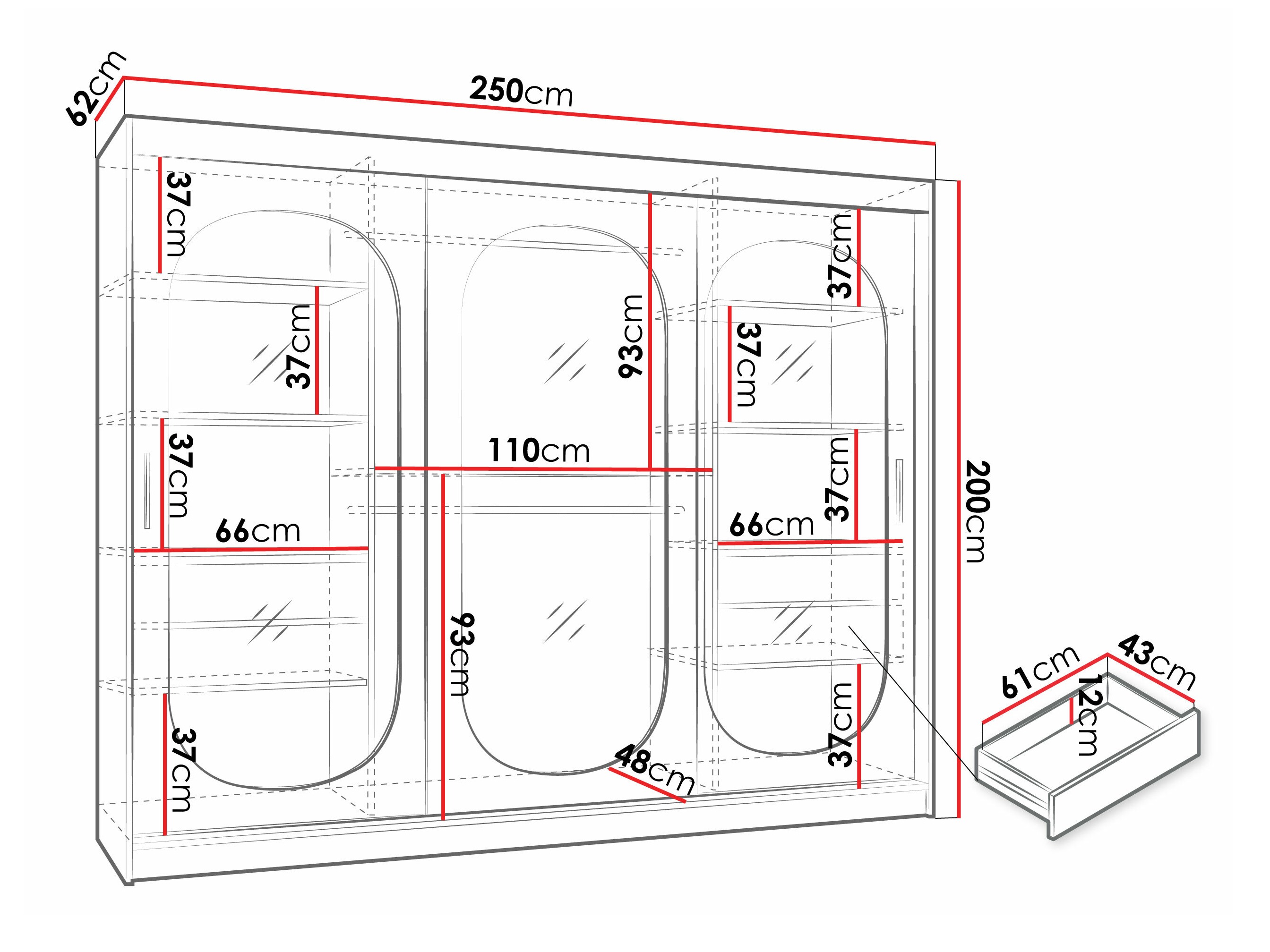 Ormar Hartford 522 (Crno)