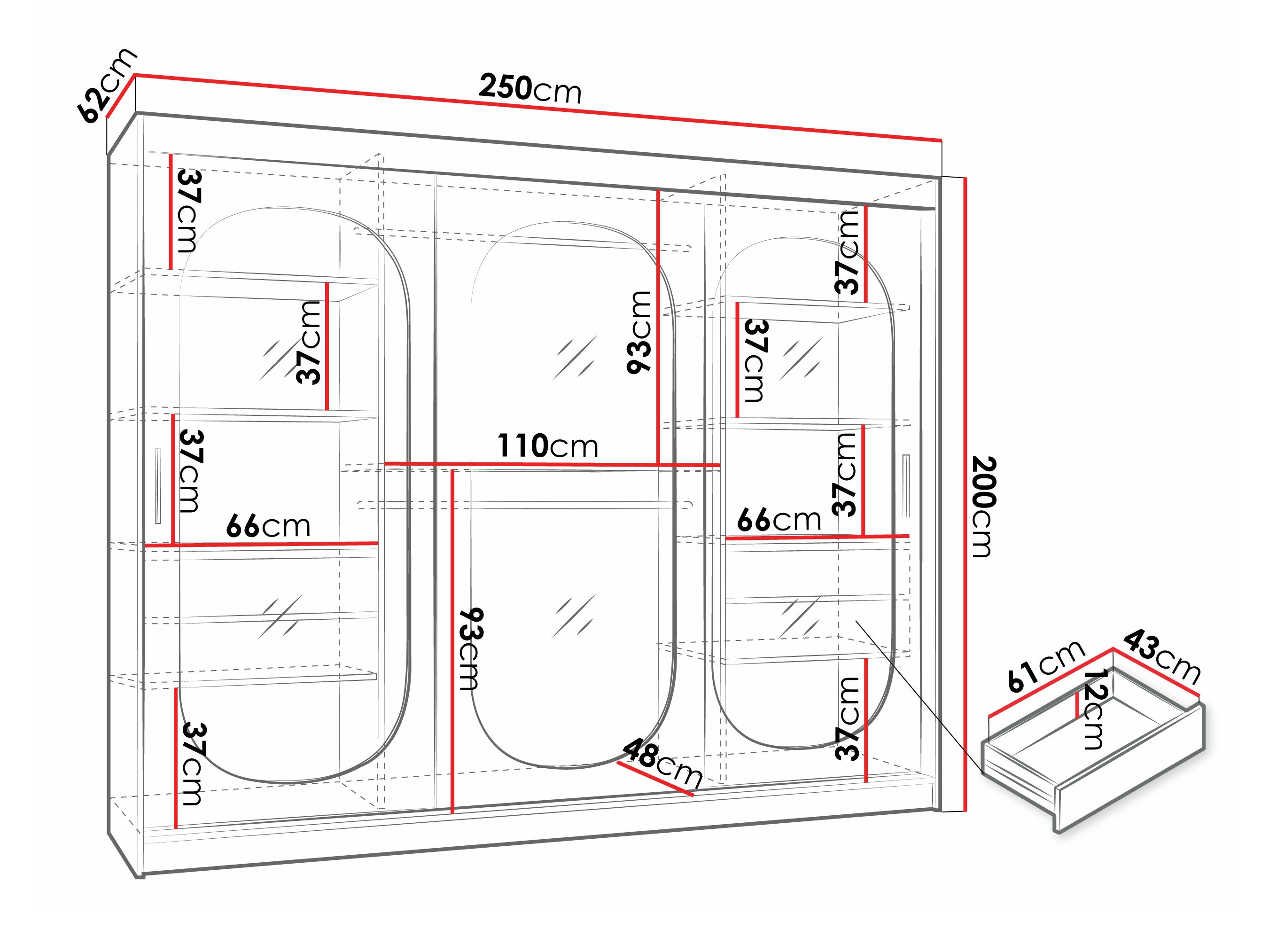 Ormar Hartford 522 (Crno)
