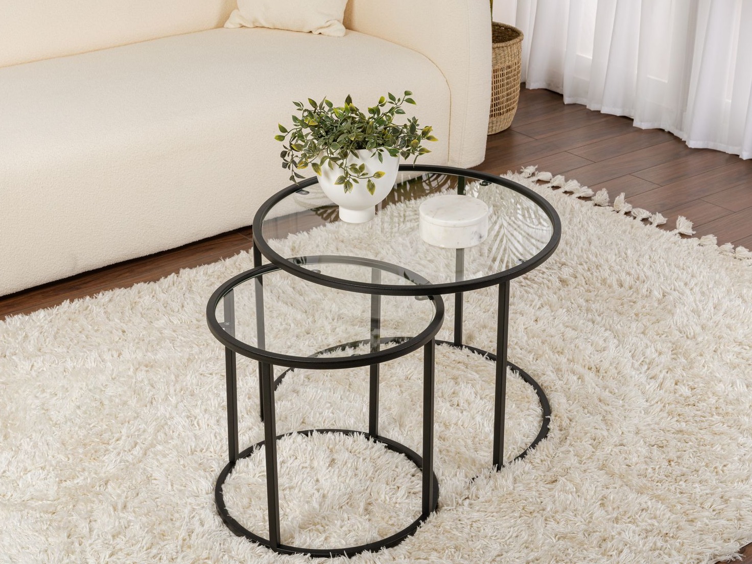 Set stočića za kafu Novato 123 (Crno)