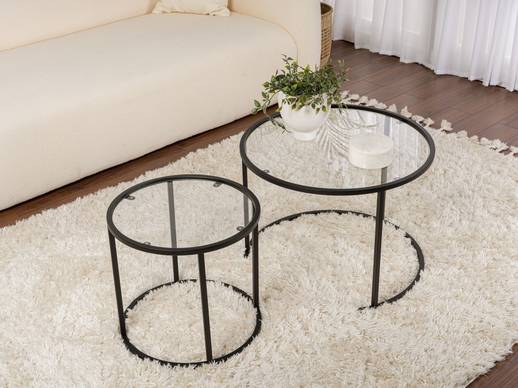 Set stočića za kafu Novato 123 (Crno)