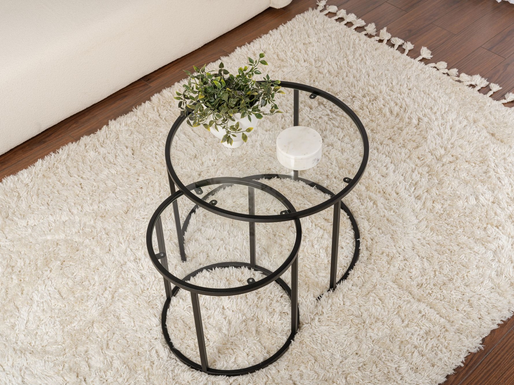 Set stočića za kafu Novato 123 (Crno)