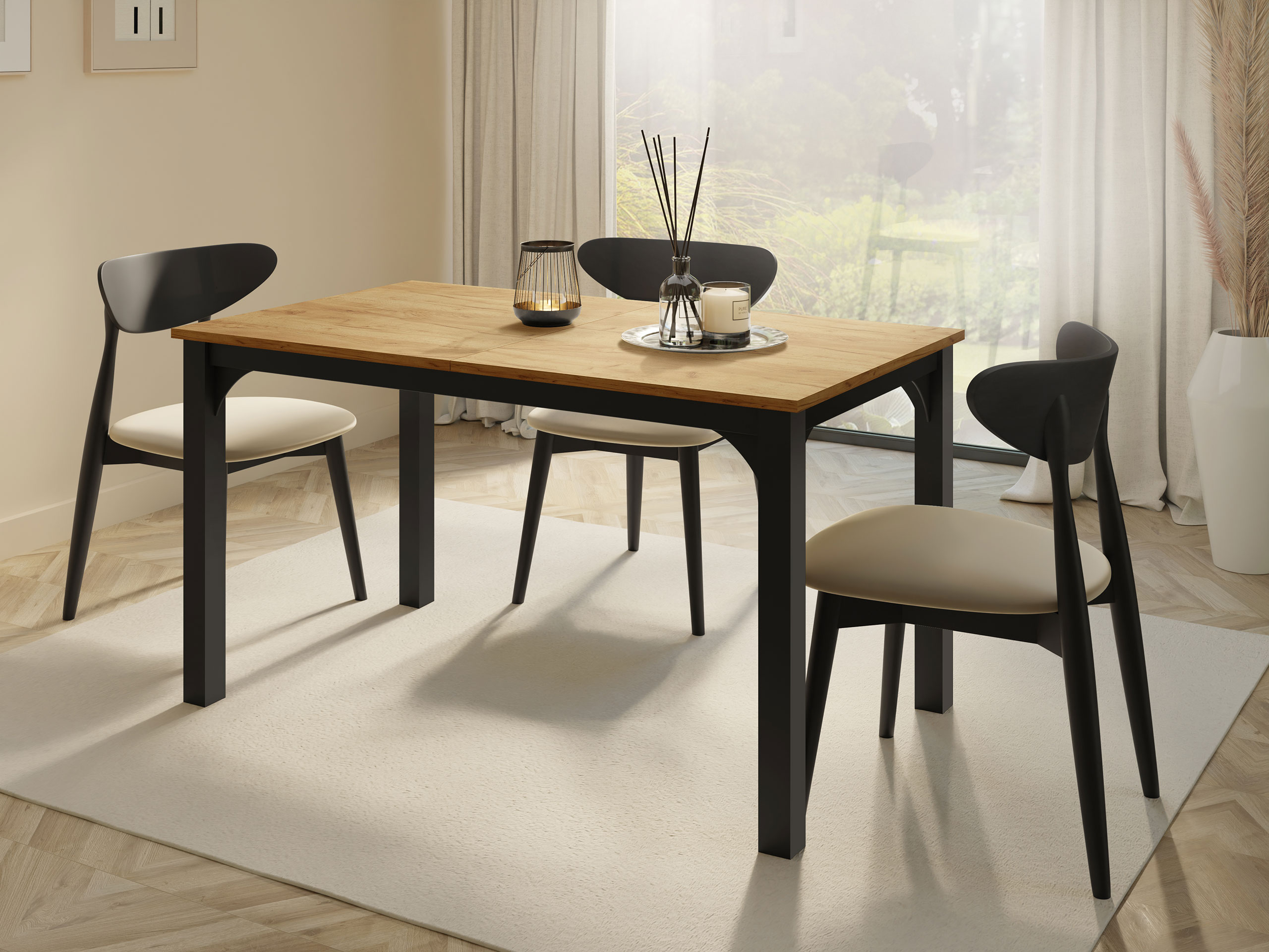 Sto Oswego 136 (Zanatski zlatni hrast + Crno)