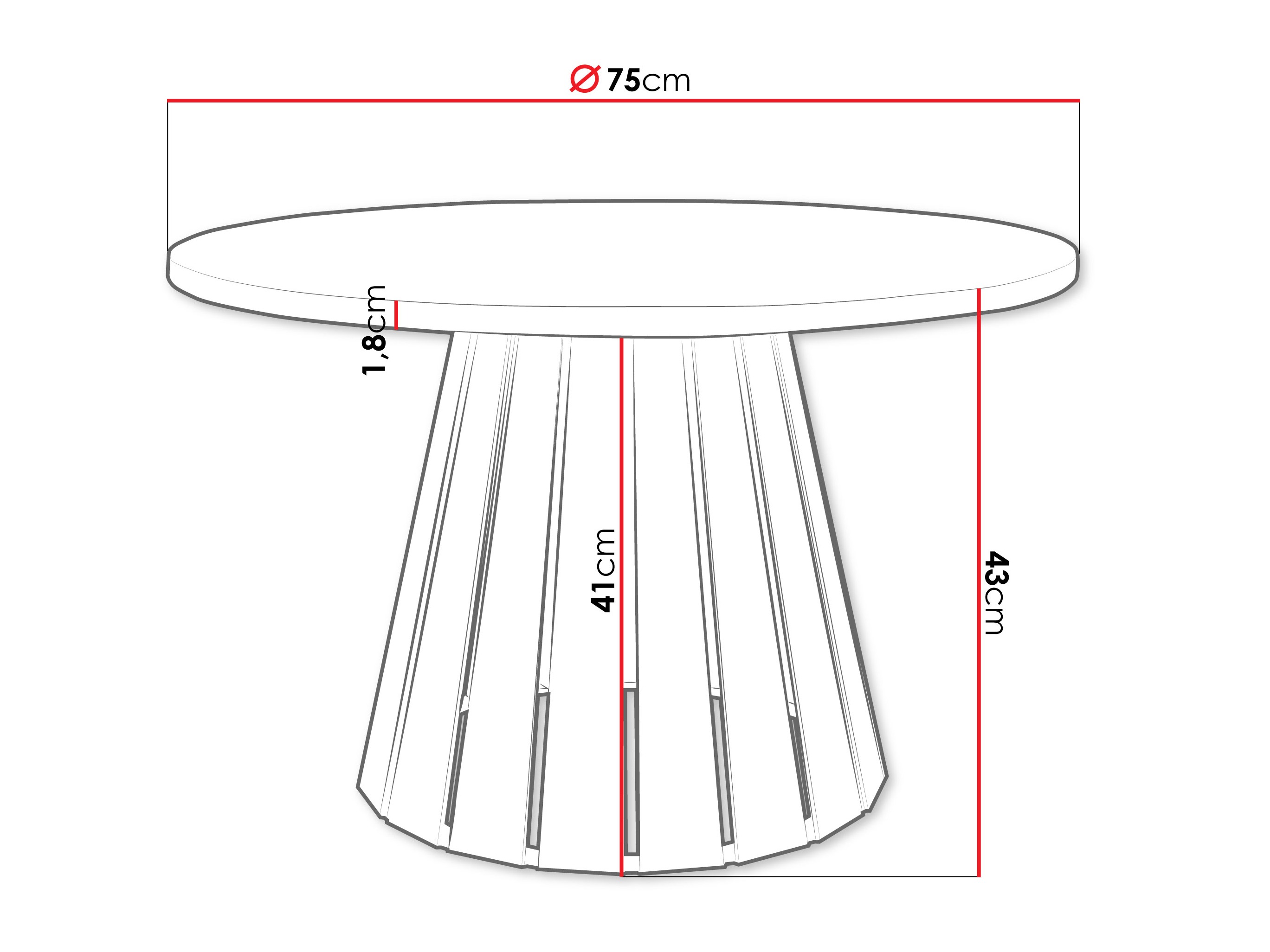 Stočić za kafu Oswego 134 (Crno + Belo)