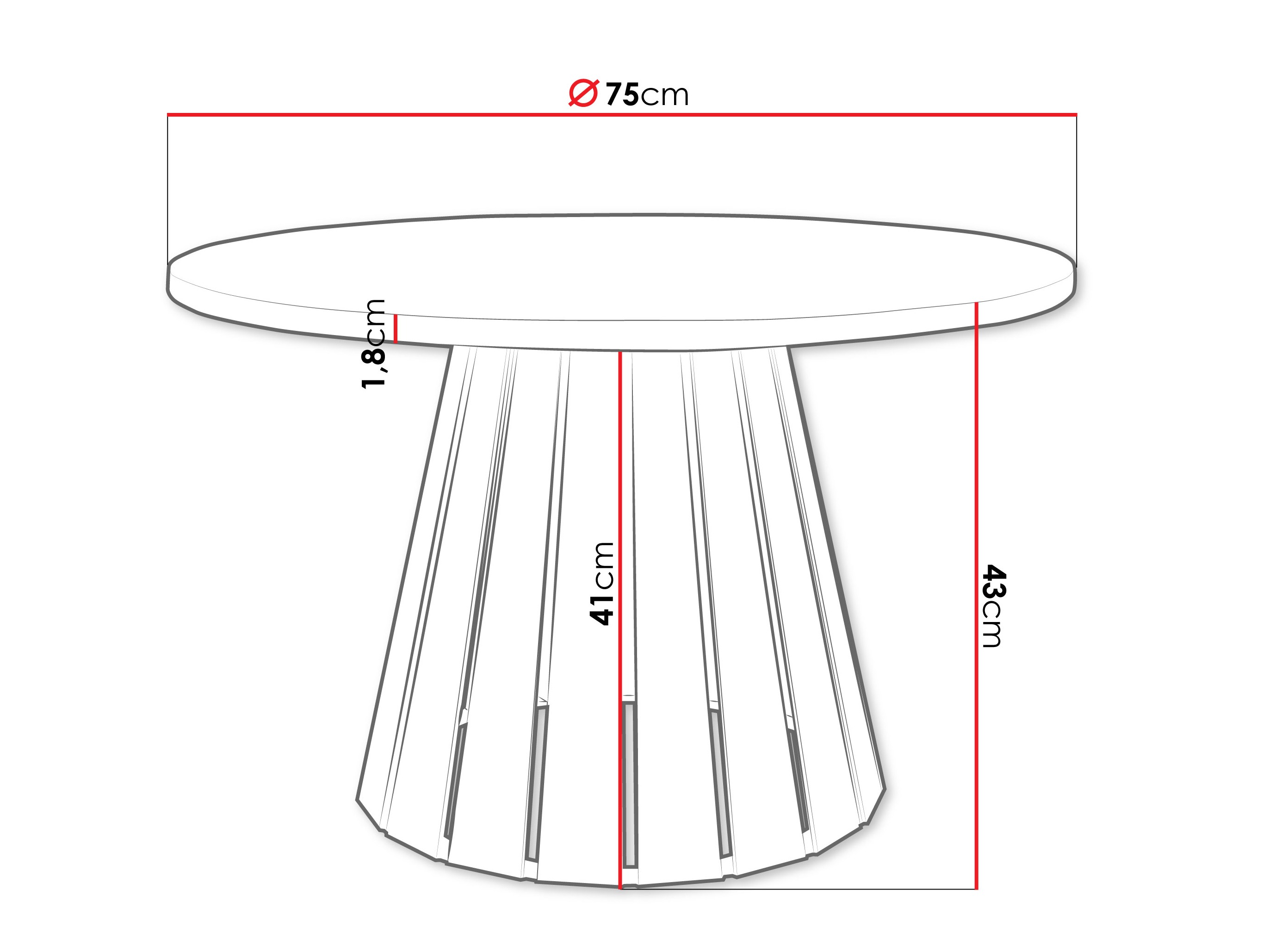 Stočić za kafu Oswego 134 (Crno + Crni mermer)