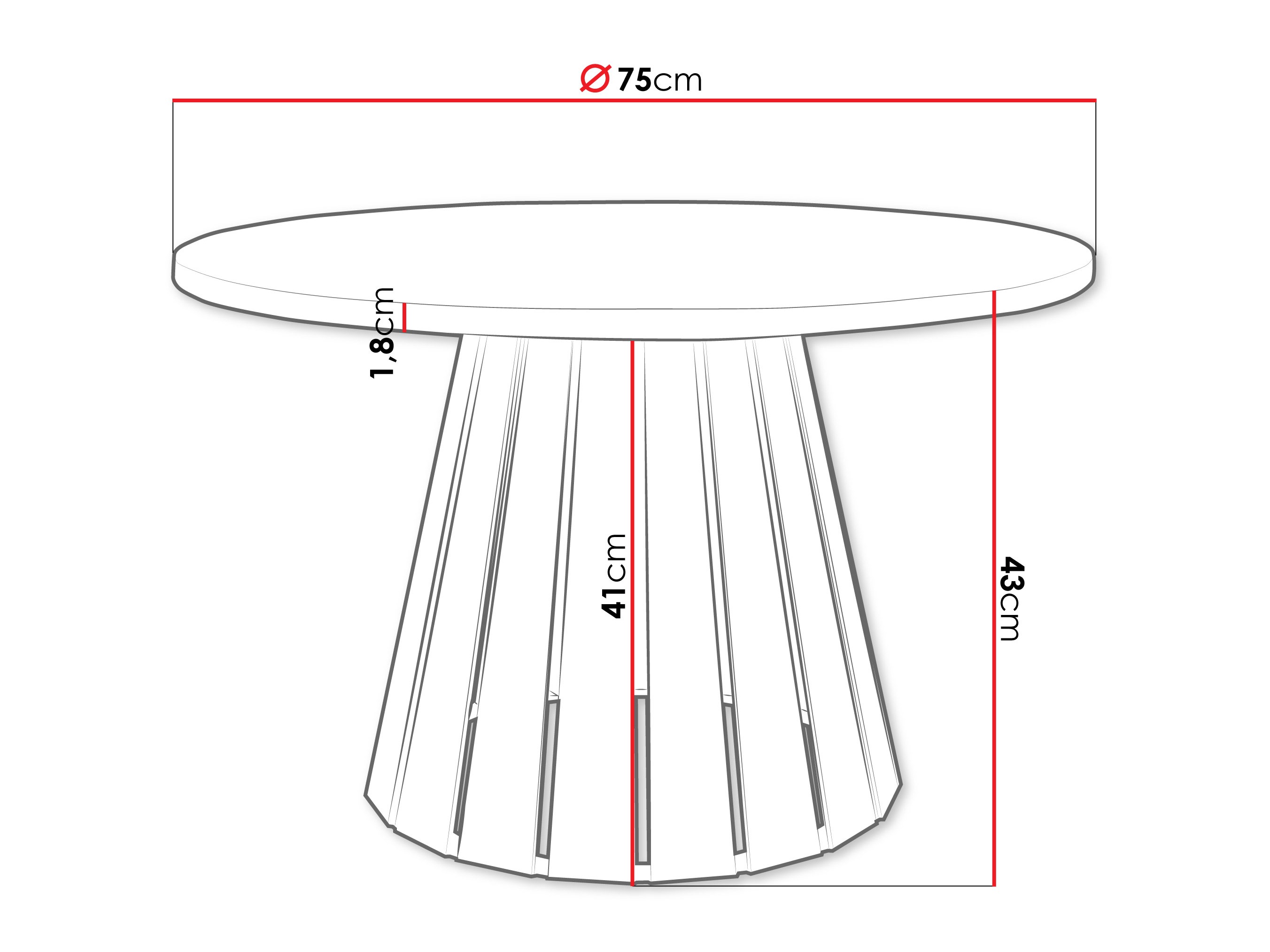 Stočić za kafu Oswego 134 (Crno + Hrast)