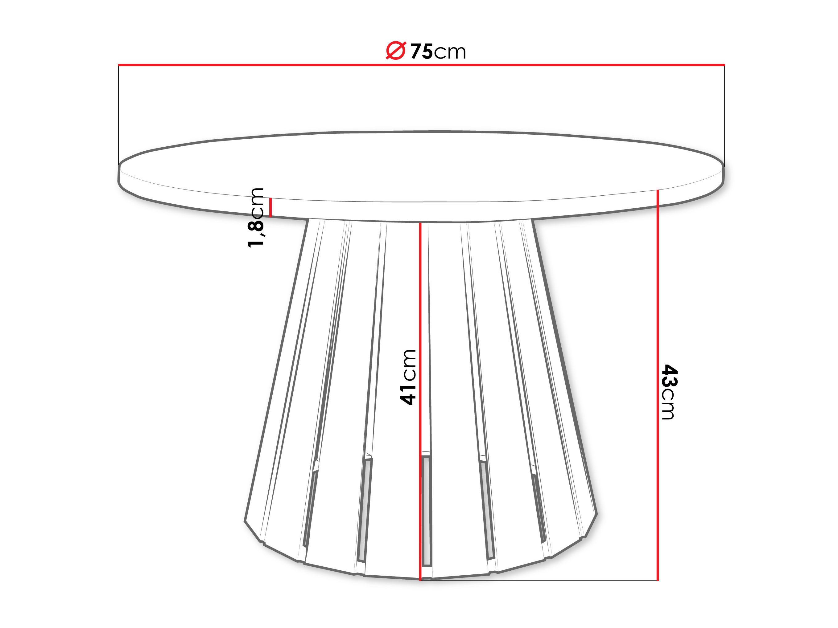 Stočić za kafu Oswego 134 (Crno + Orah)