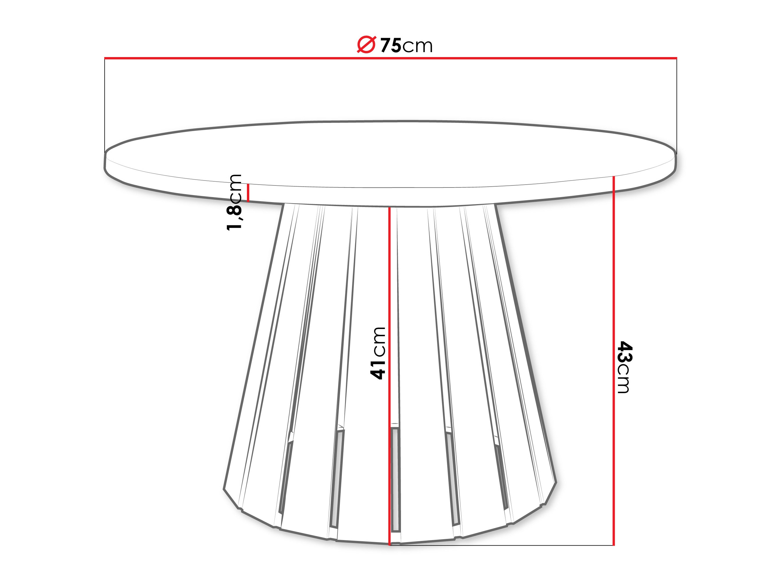 Stočić za kafu Oswego 134 (Crno + Sivo)