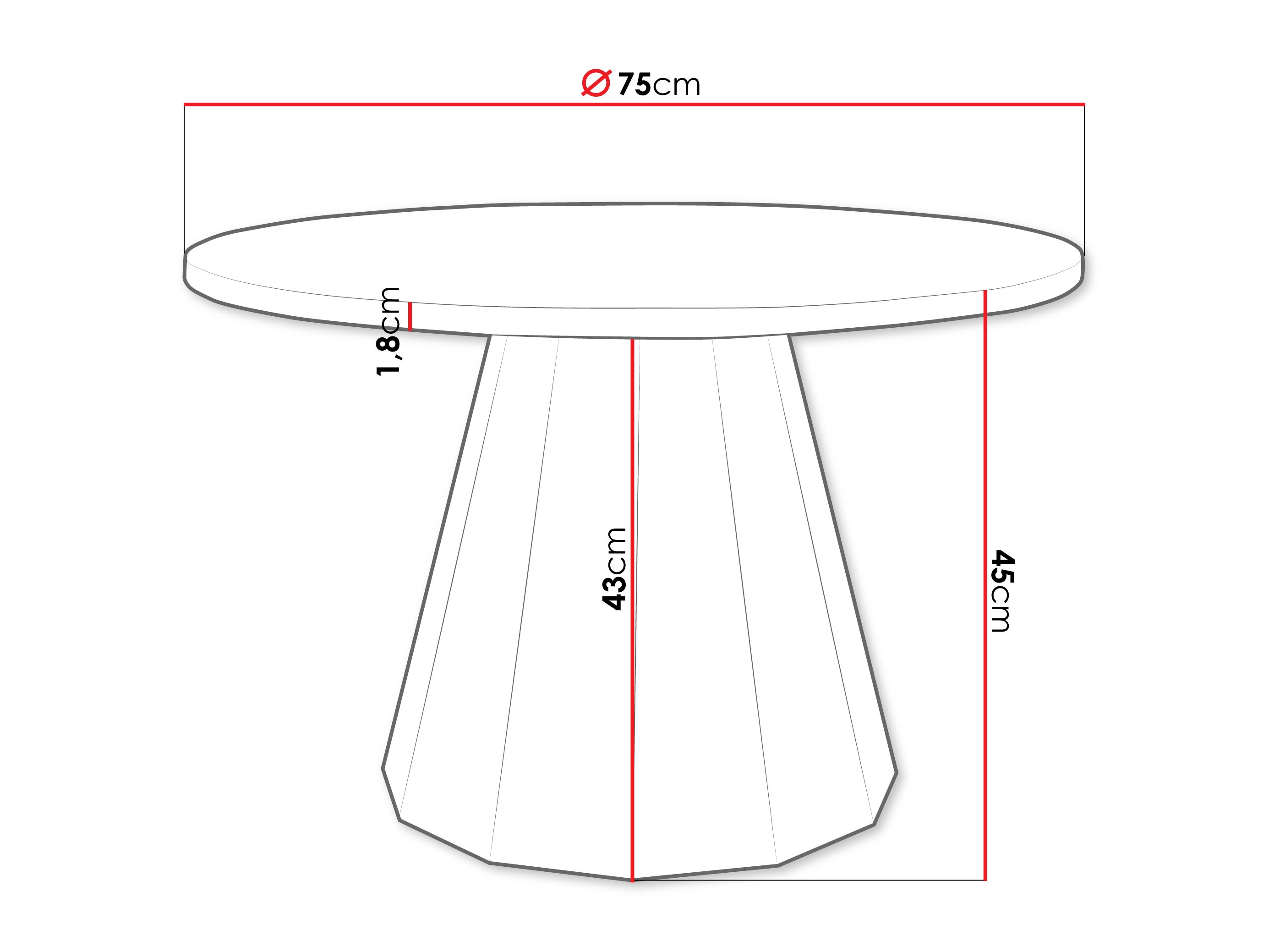 Stočić za kafu Oswego 139 (Crno + Beli mermer)