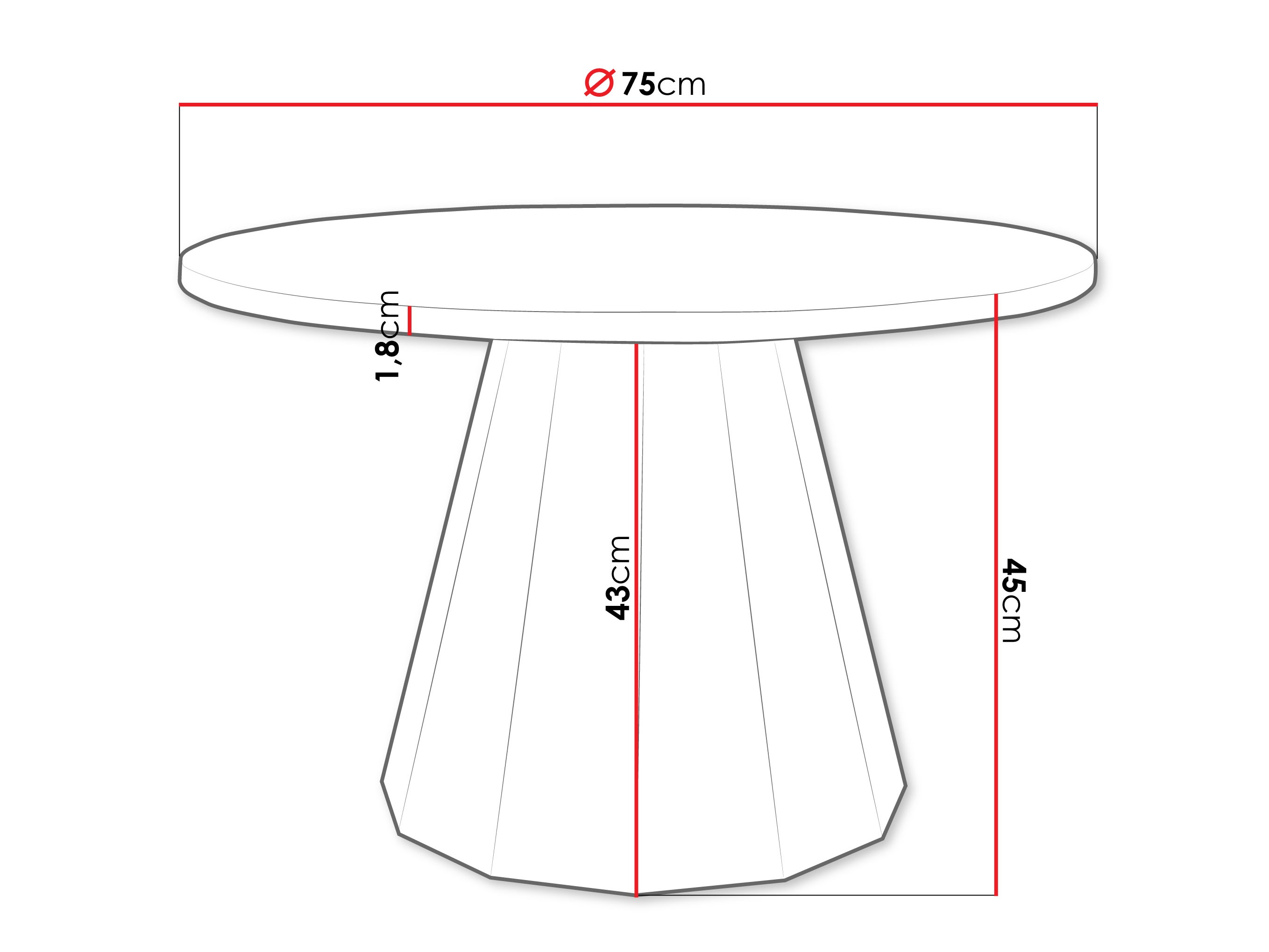 Stočić za kafu Oswego 139 (Crno + Hrast)