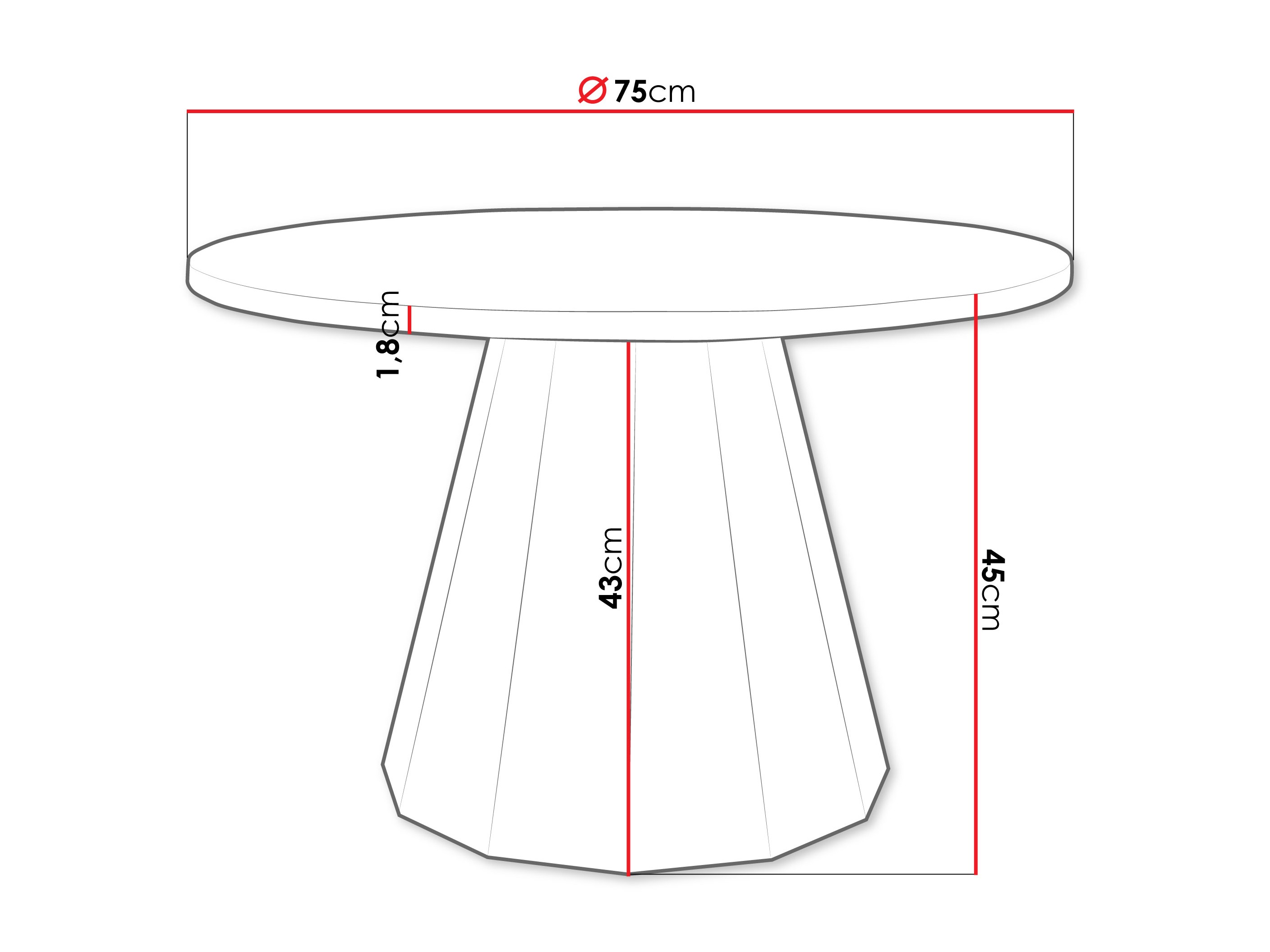 Stočić za kafu Oswego 139 (Crno + Kašmir)