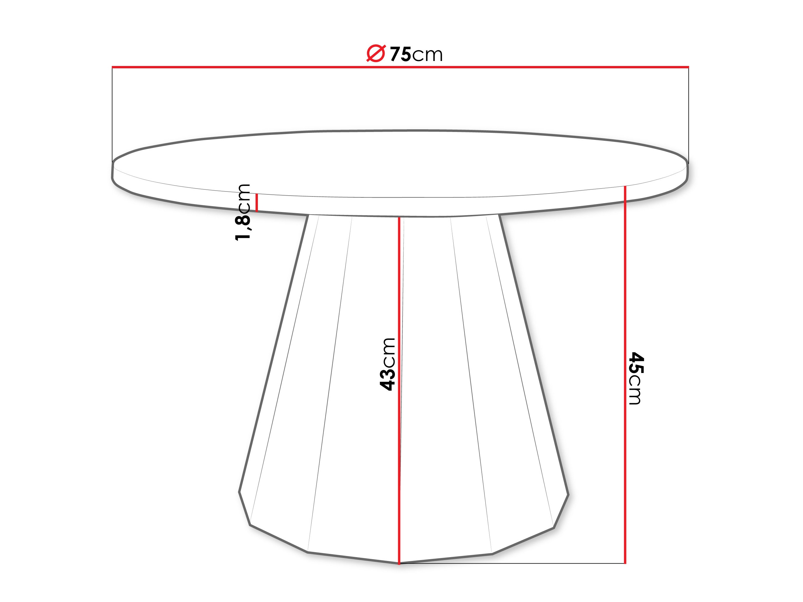 Stočić za kafu Oswego 139 (Crno)