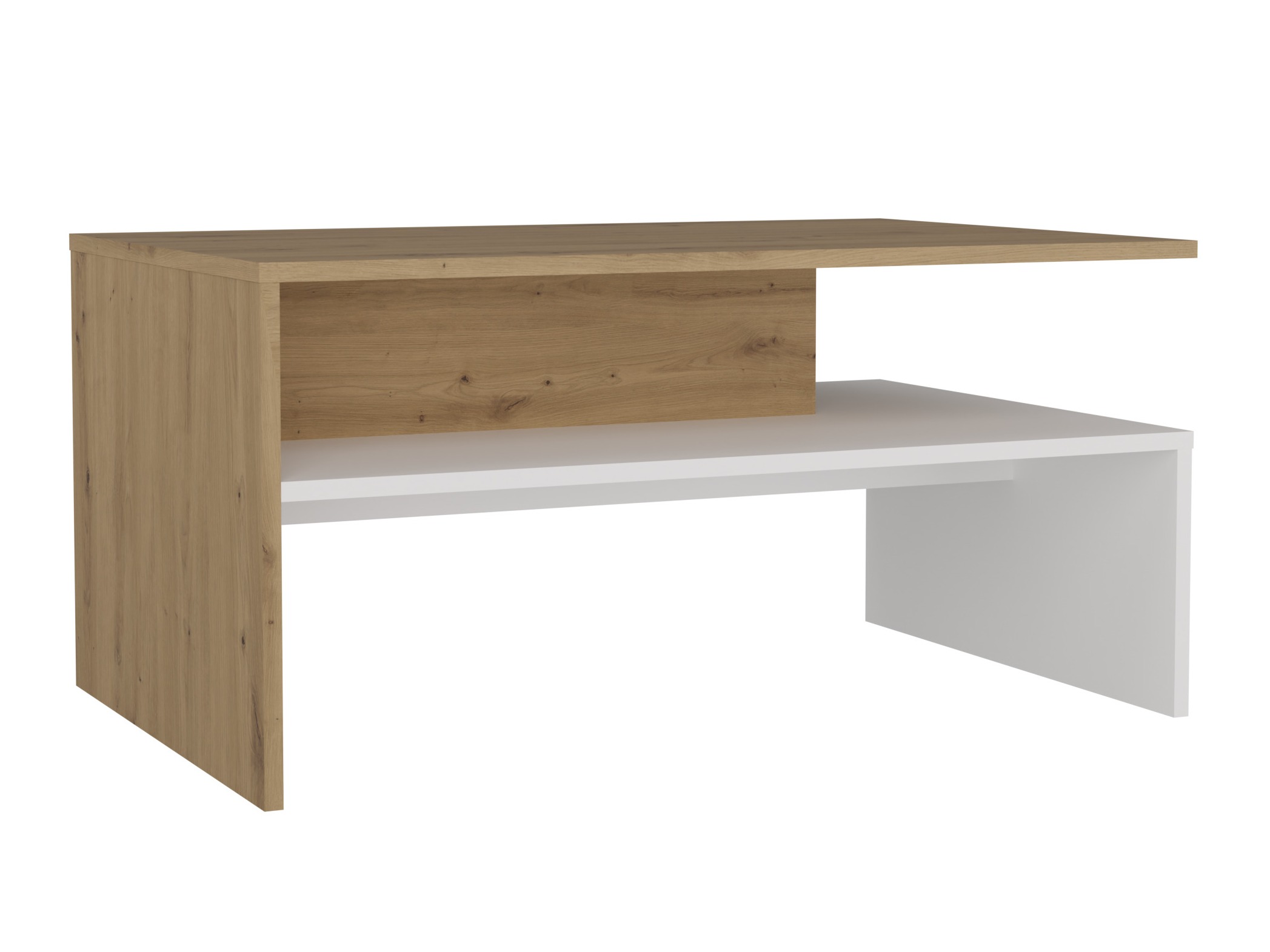 Stočić za kafu Mandeville 199 (Zanatski hrast + Belo)