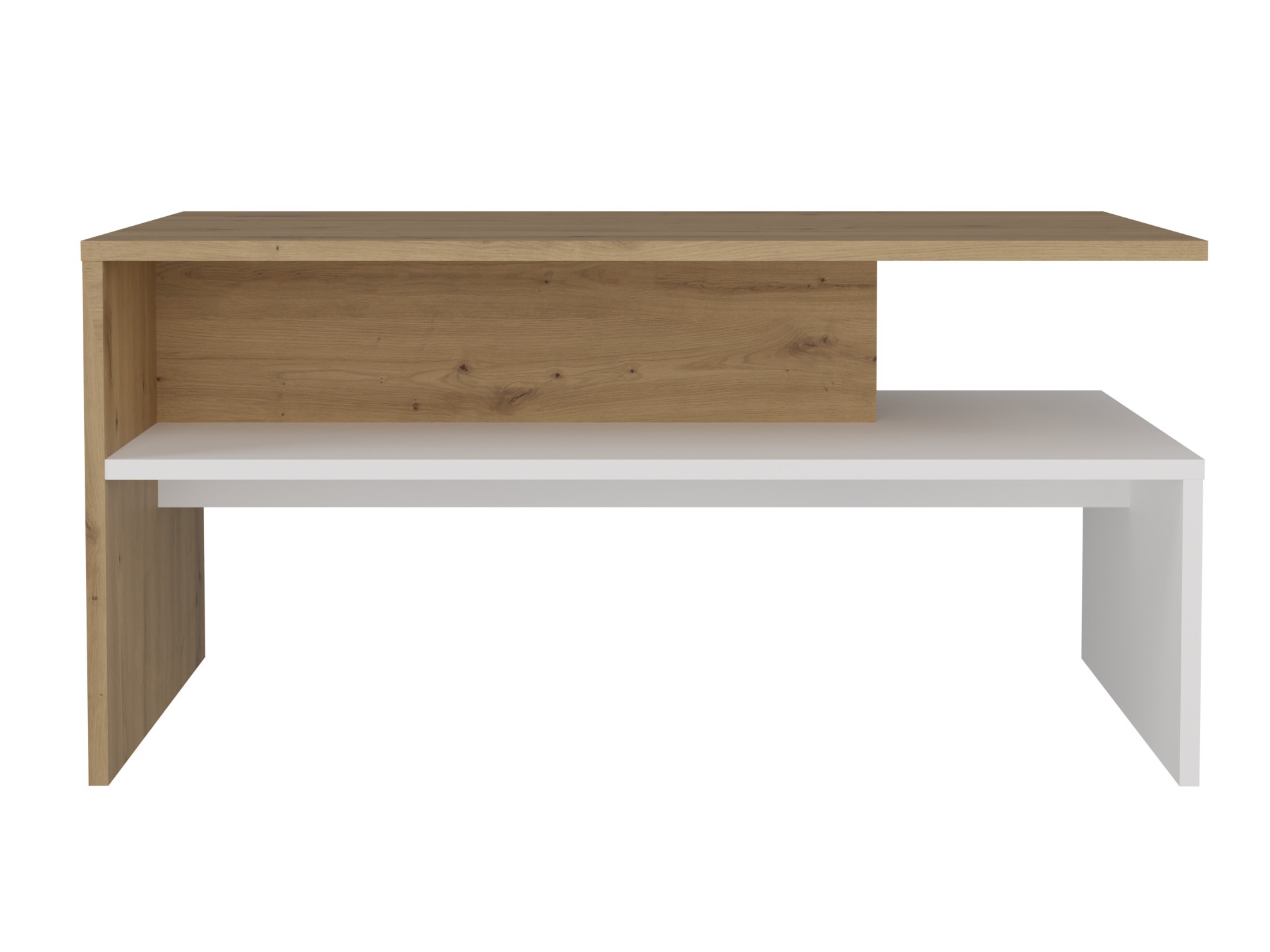 Stočić za kafu Mandeville 199 (Zanatski hrast + Belo)