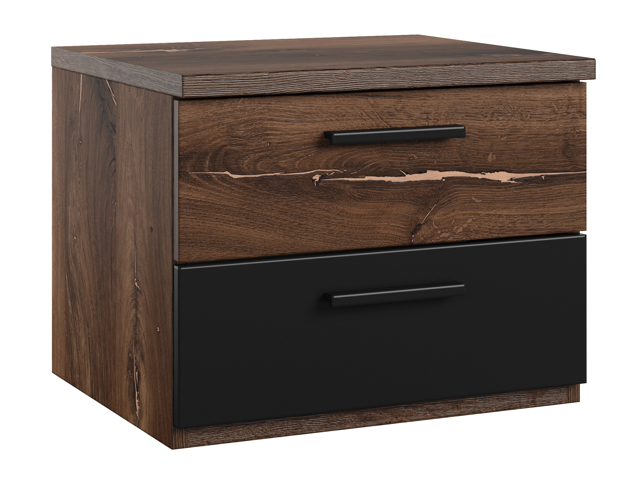 Noćni ormarić Felelie 101 (Tamus Flagstaf hrast + Bakarna)