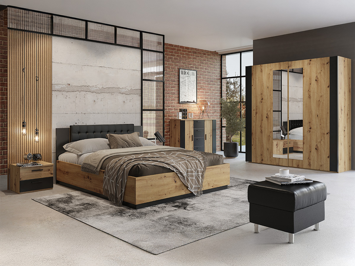 Noćni ormarić Felelie 101 (Zanatski hrast)