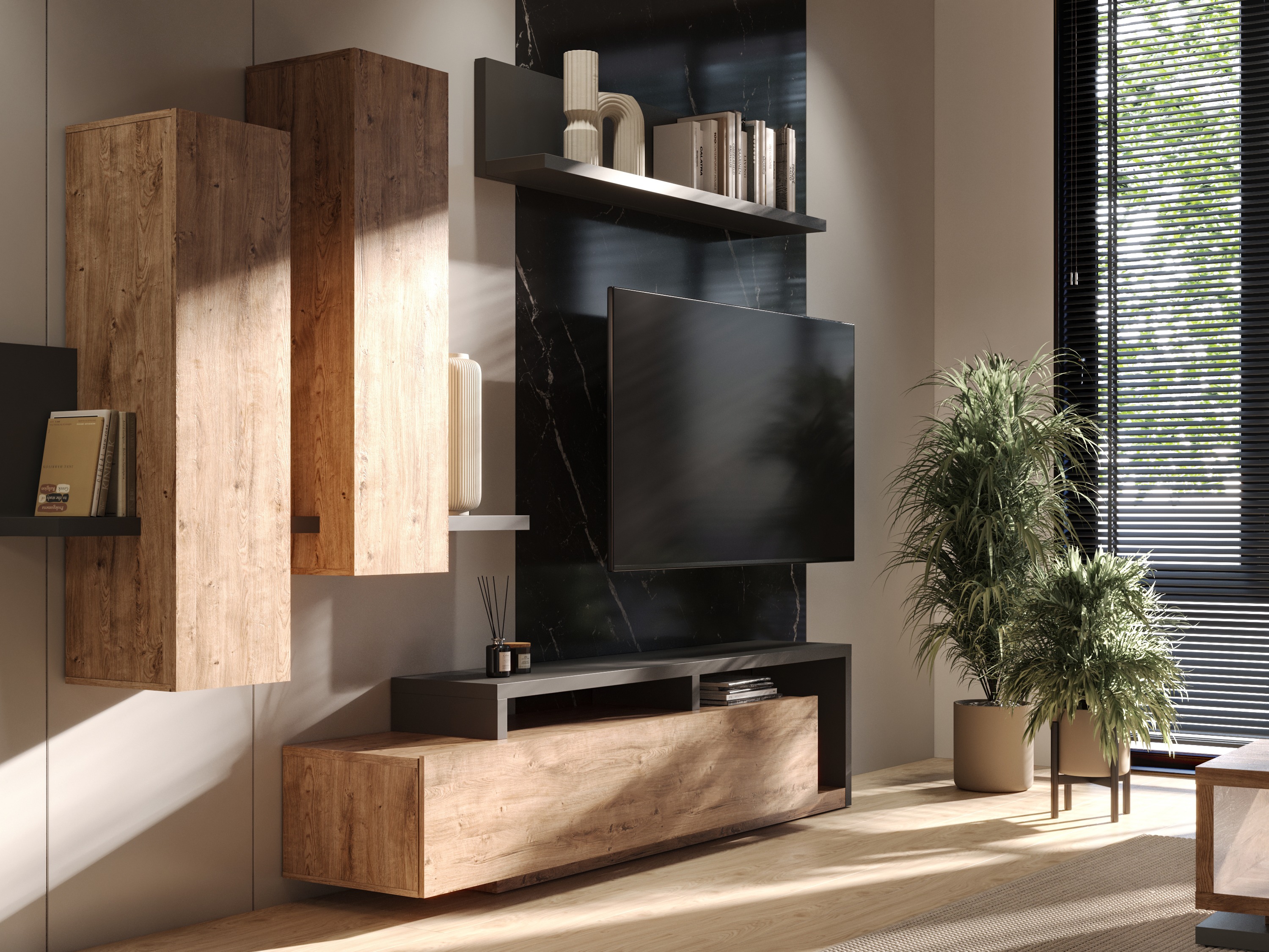 Zidna polica Lutiva 102 (Antricit (ugalj))