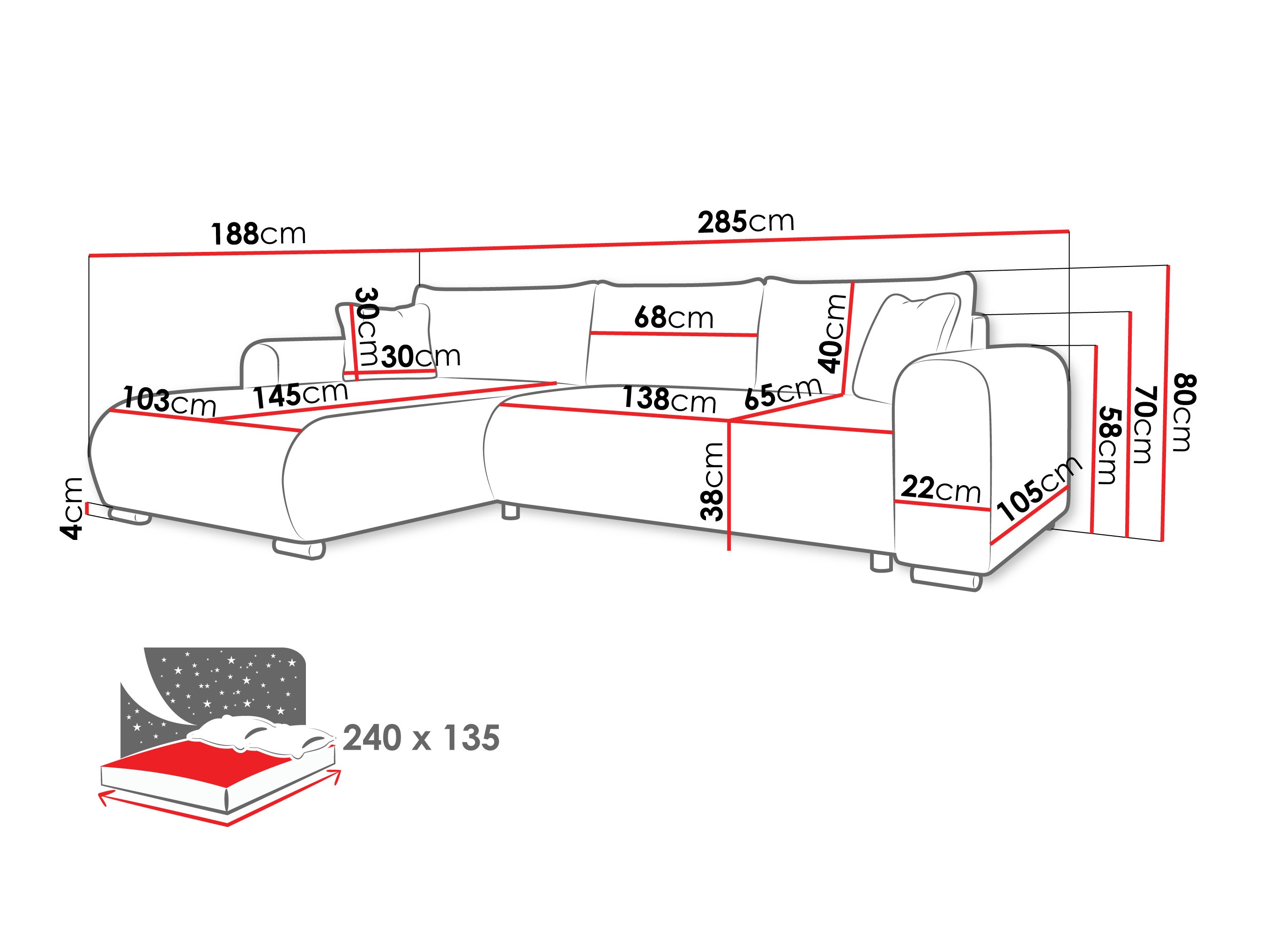 Ugaona sofa Comfivo 410 (Taro 01)