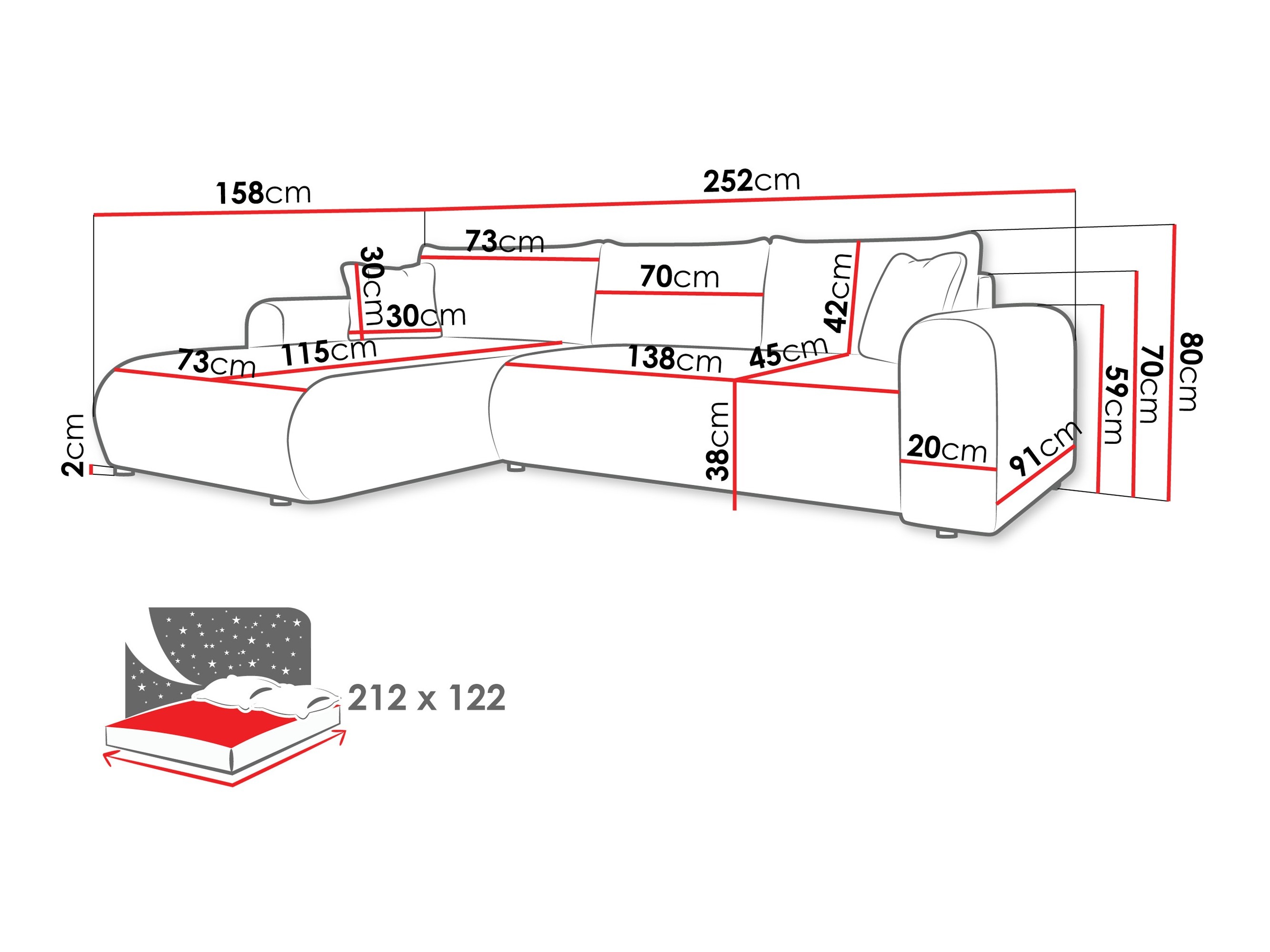Ugaona sofa Comfivo 449 (Clara 215.03)