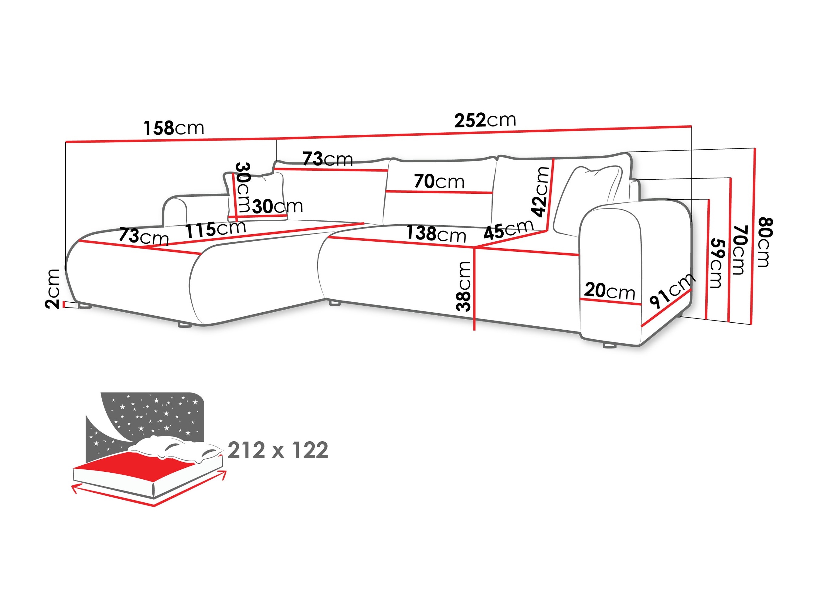Ugaona sofa Comfivo 449 (Poso 06)