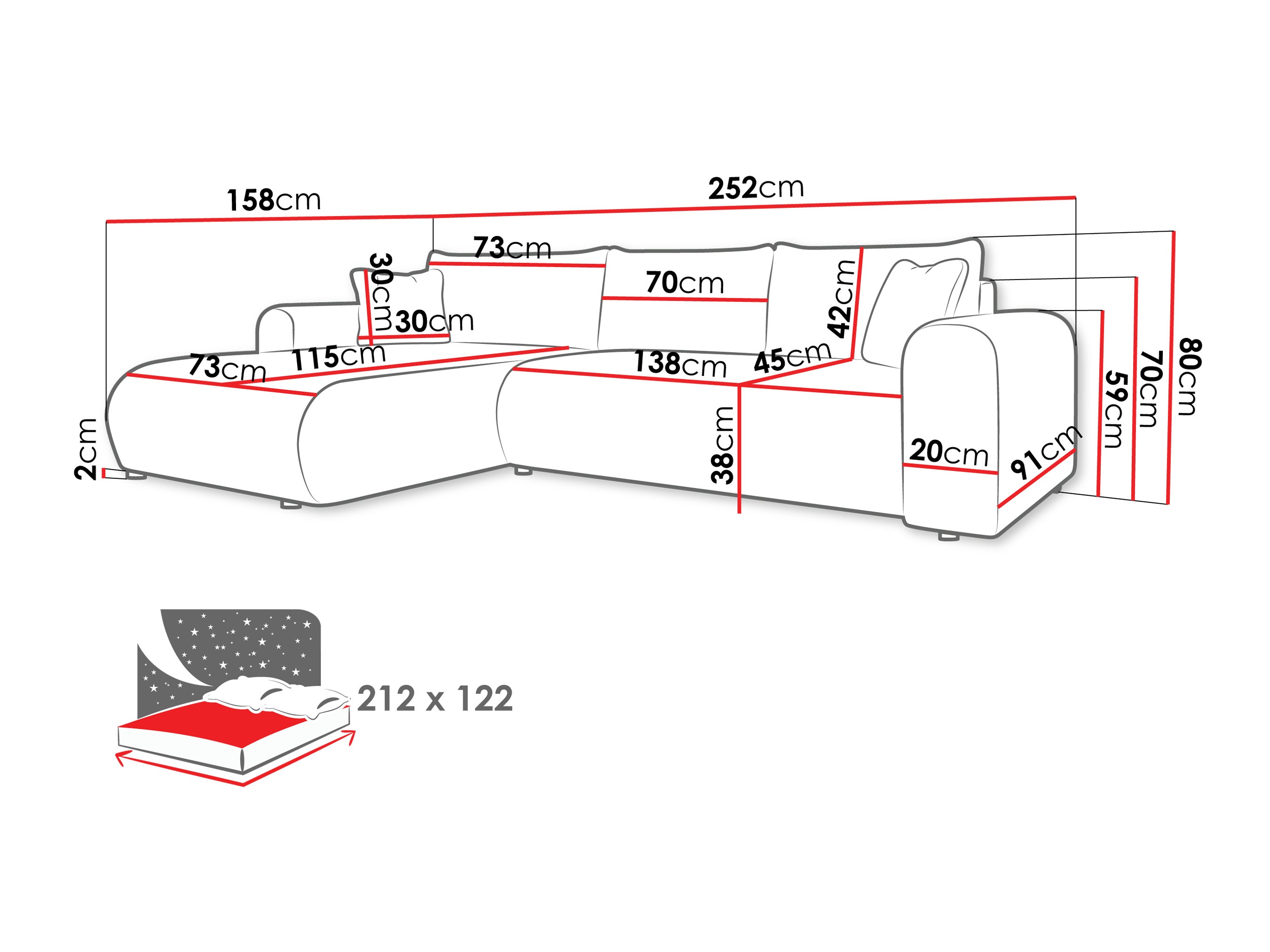 Ugaona sofa Comfivo 449 (Poso 110)