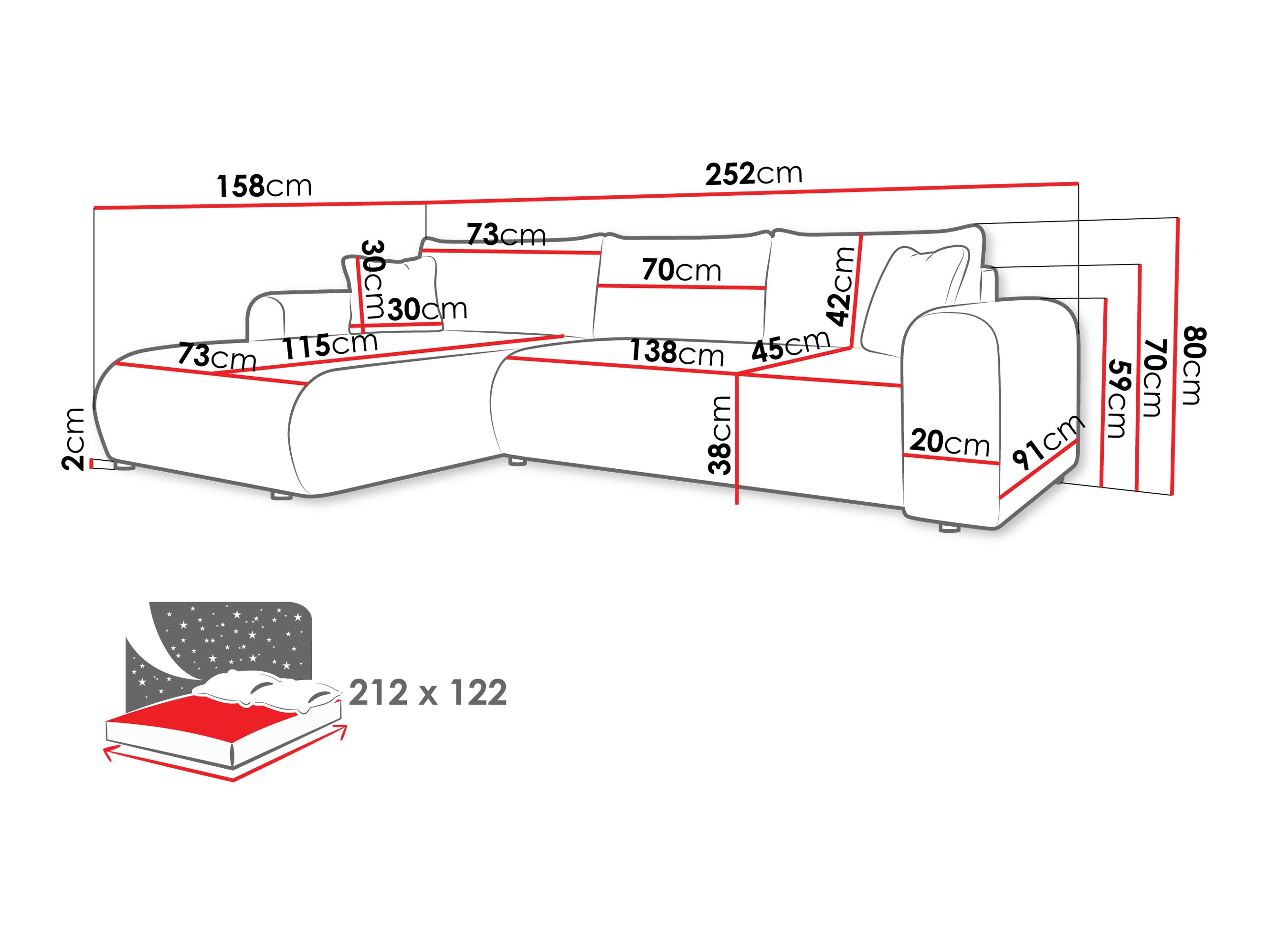Ugaona sofa Comfivo 449 (Taro 01)