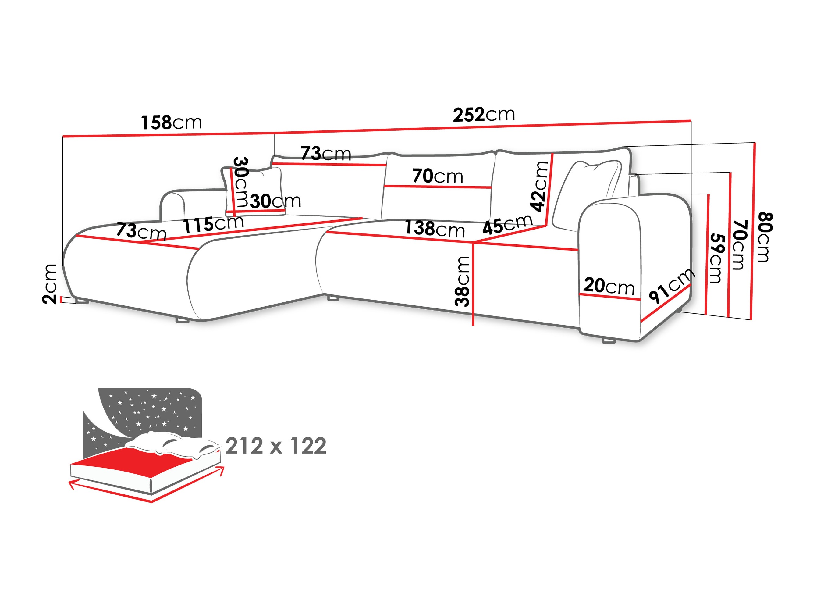 Ugaona sofa Comfivo 449 (Trilla 222.05)