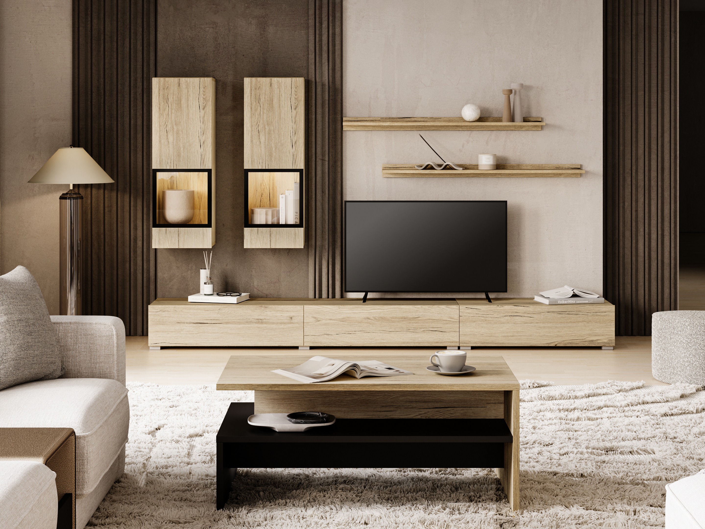 Set za dnevnu sobu Serodeu 100 (Hrast San Remo)