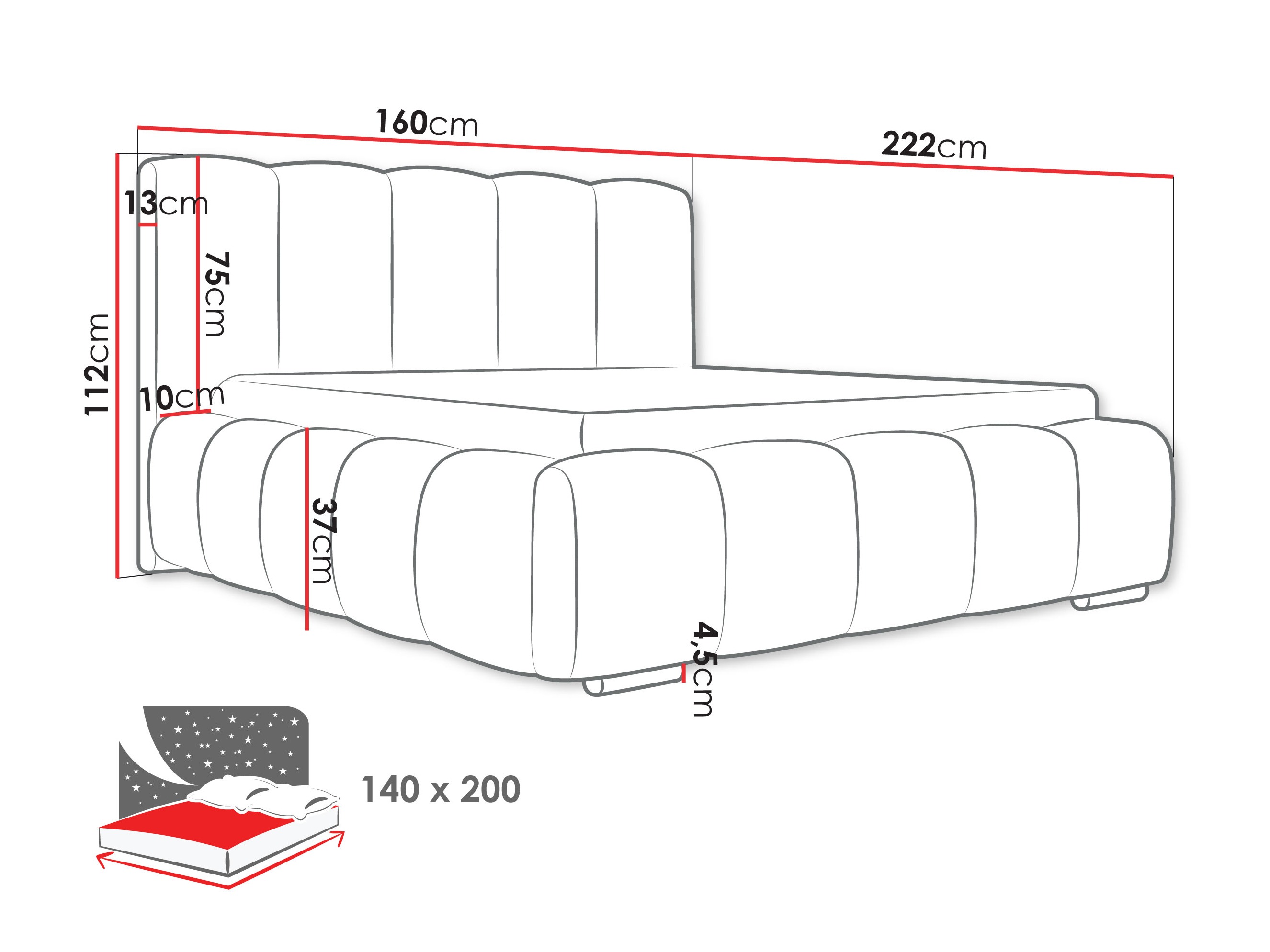 Krevet TrendyNest 106 (Abriamo 4)