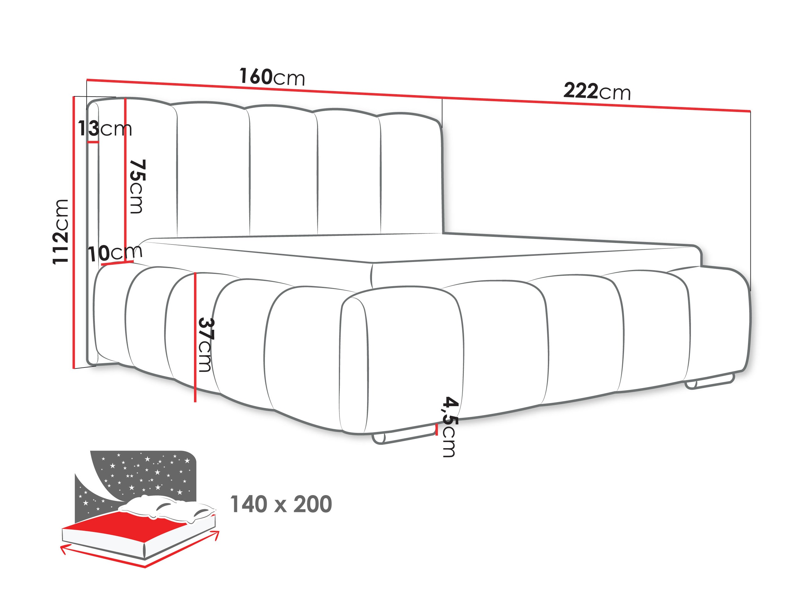 Krevet TrendyNest 106 (Abriamo 8)