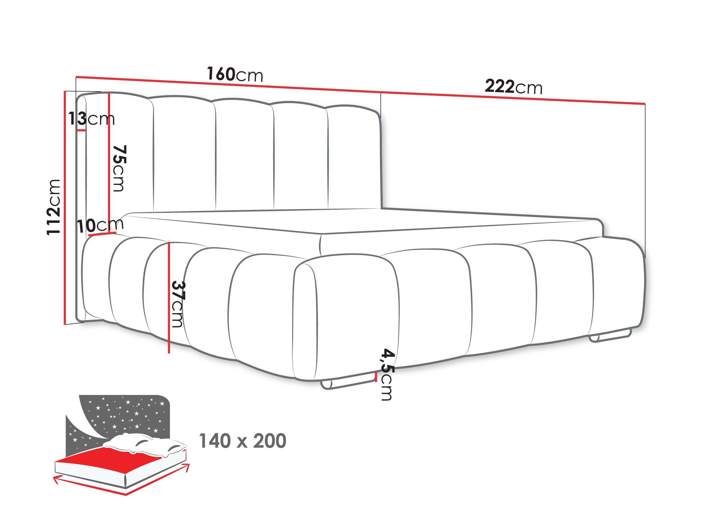 Krevet TrendyNest 106 (Paros 02)