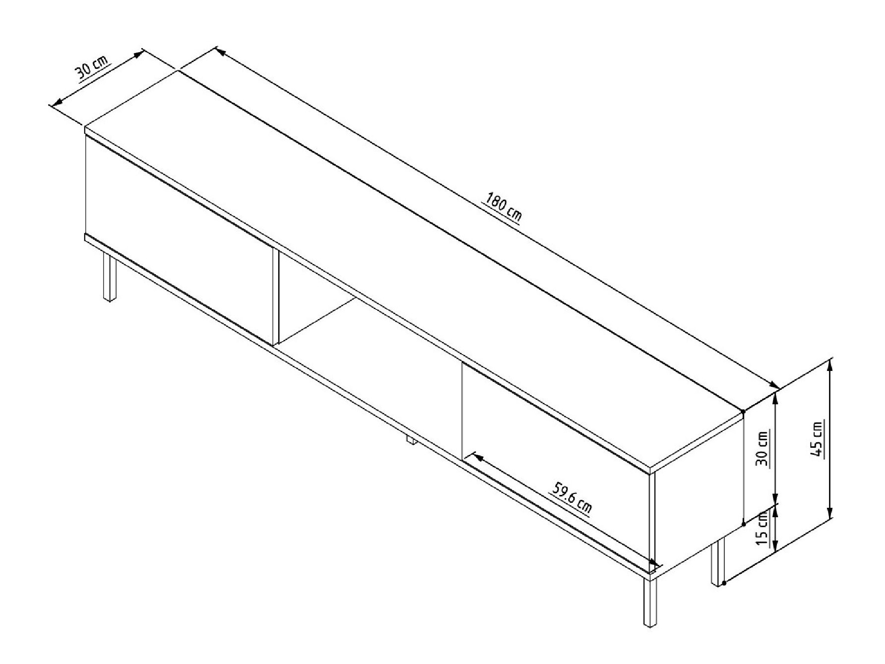 TV komoda Kailua 2556 (Antracit)