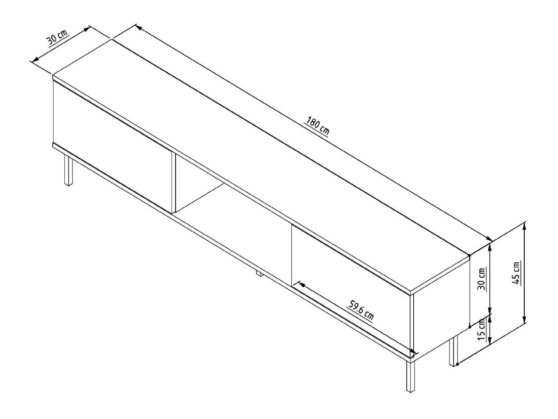 TV komoda Kailua 2556 (Belo)