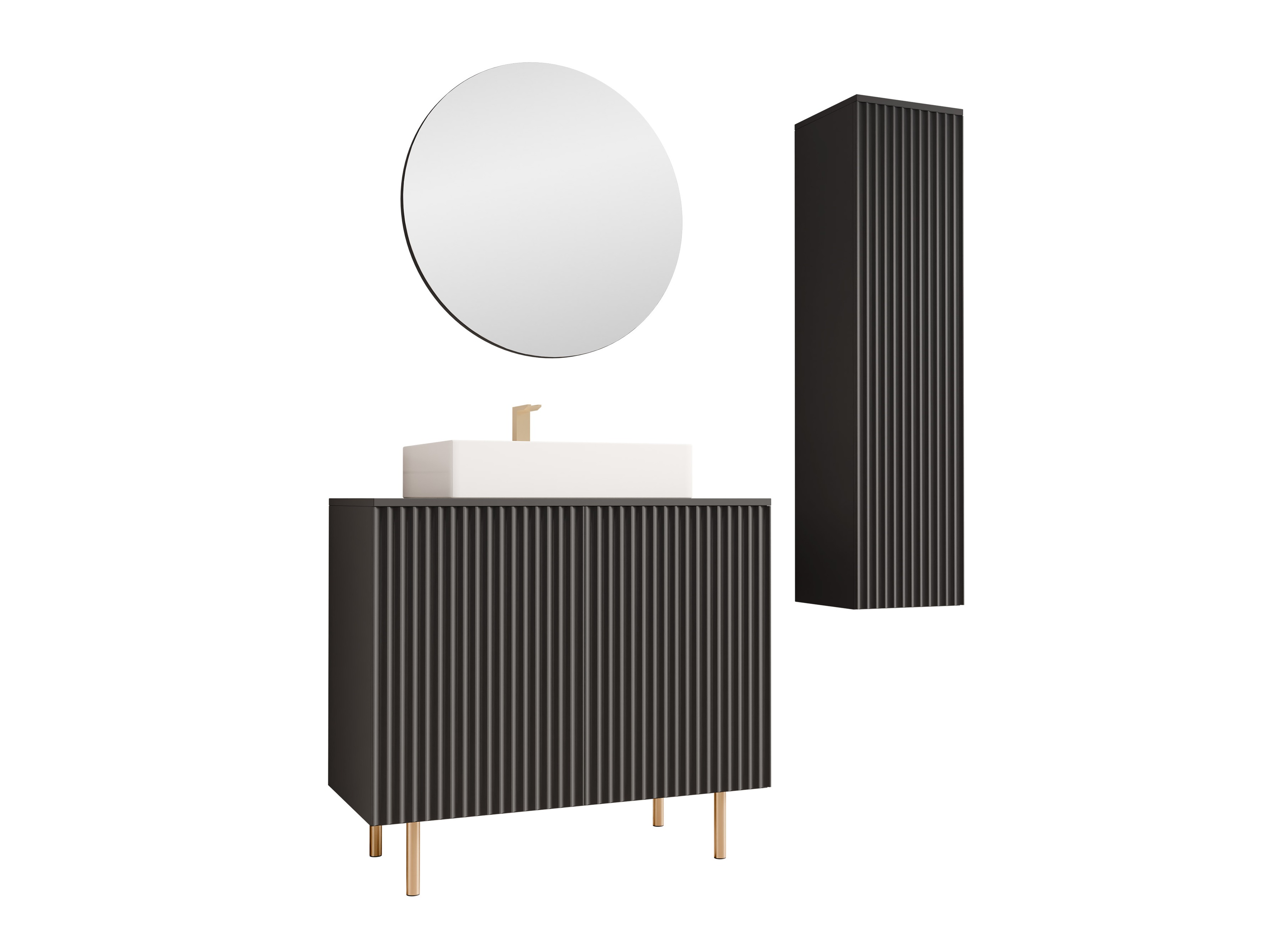 Set za kupatilo Decus II (Crno)