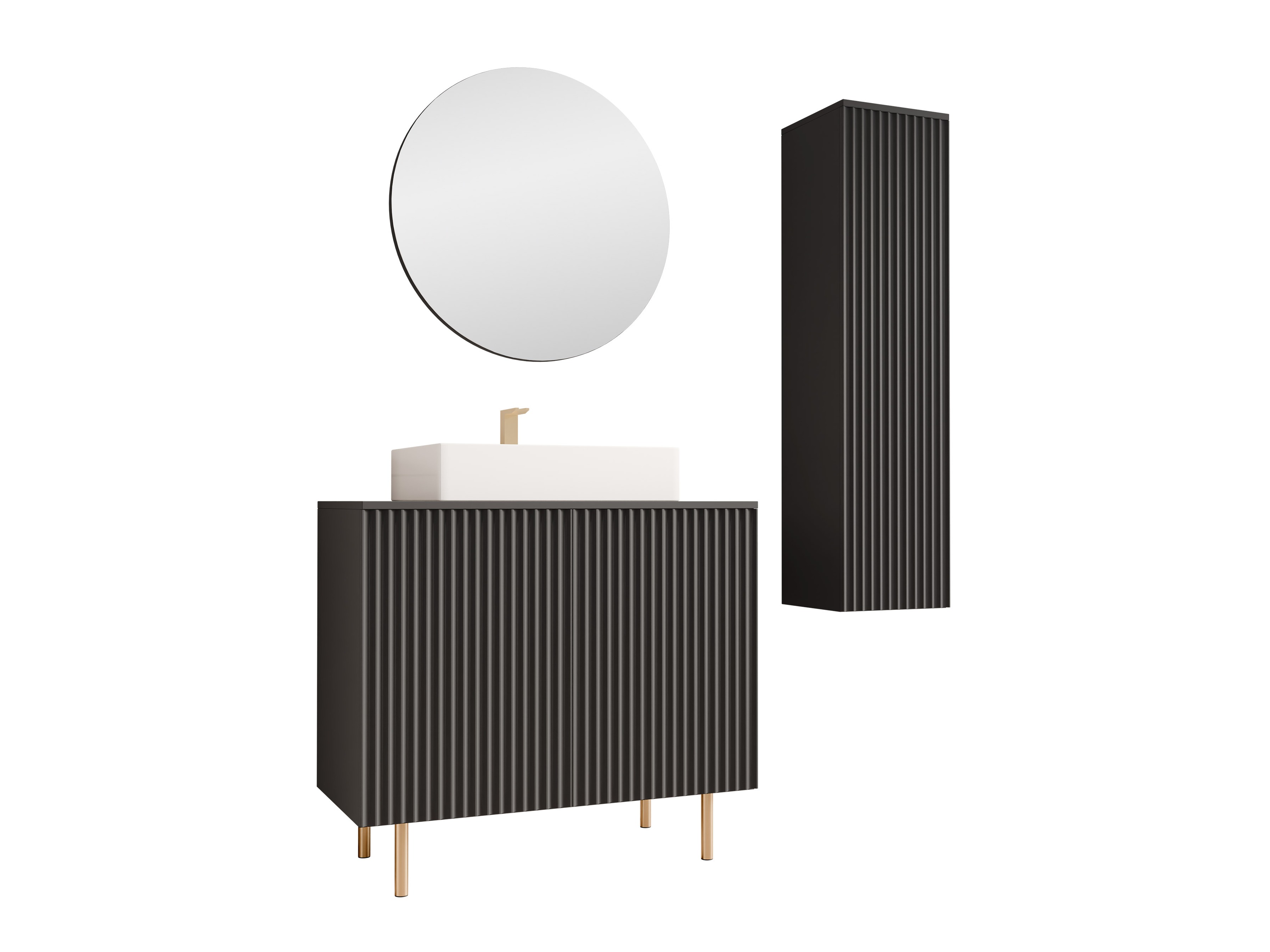 Set za kupatilo Decus II (Crno)