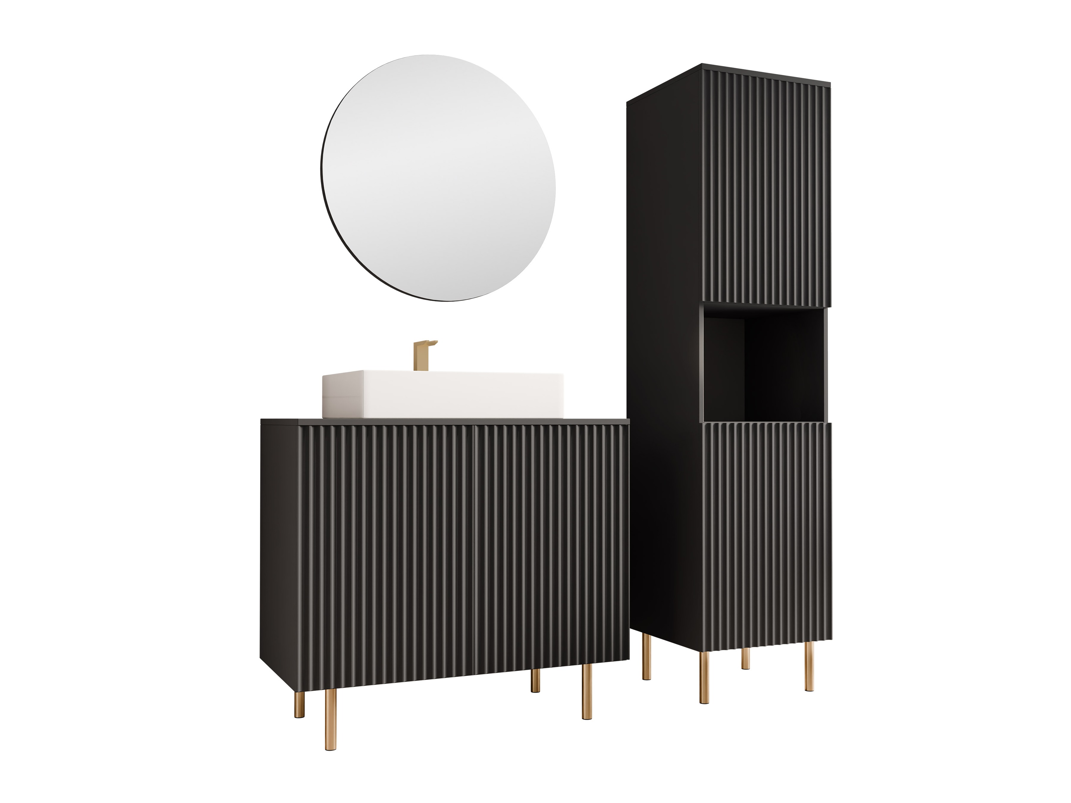 Set za kupatilo Decus III (Crno)