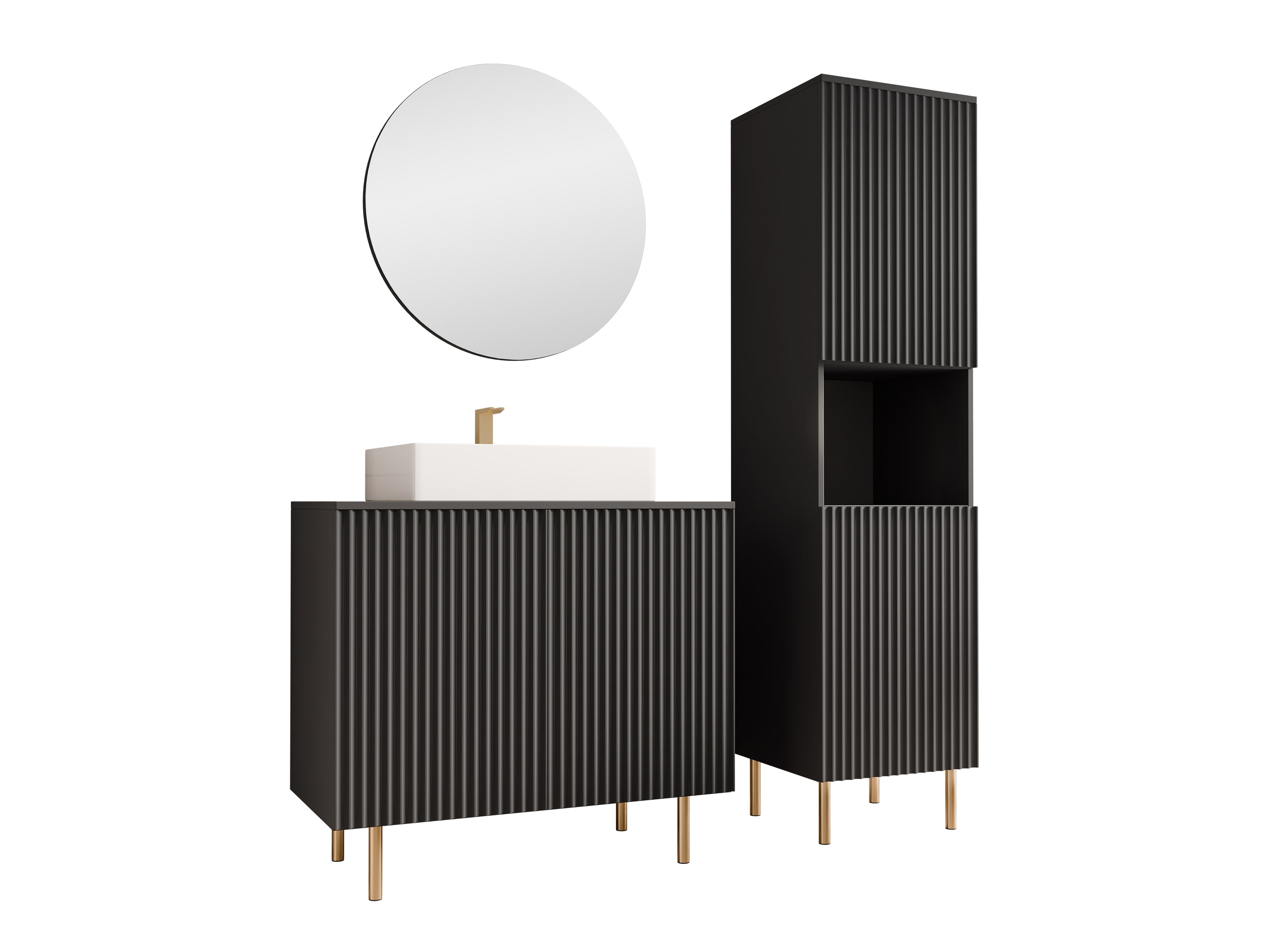 Set za kupatilo Decus III (Crno)