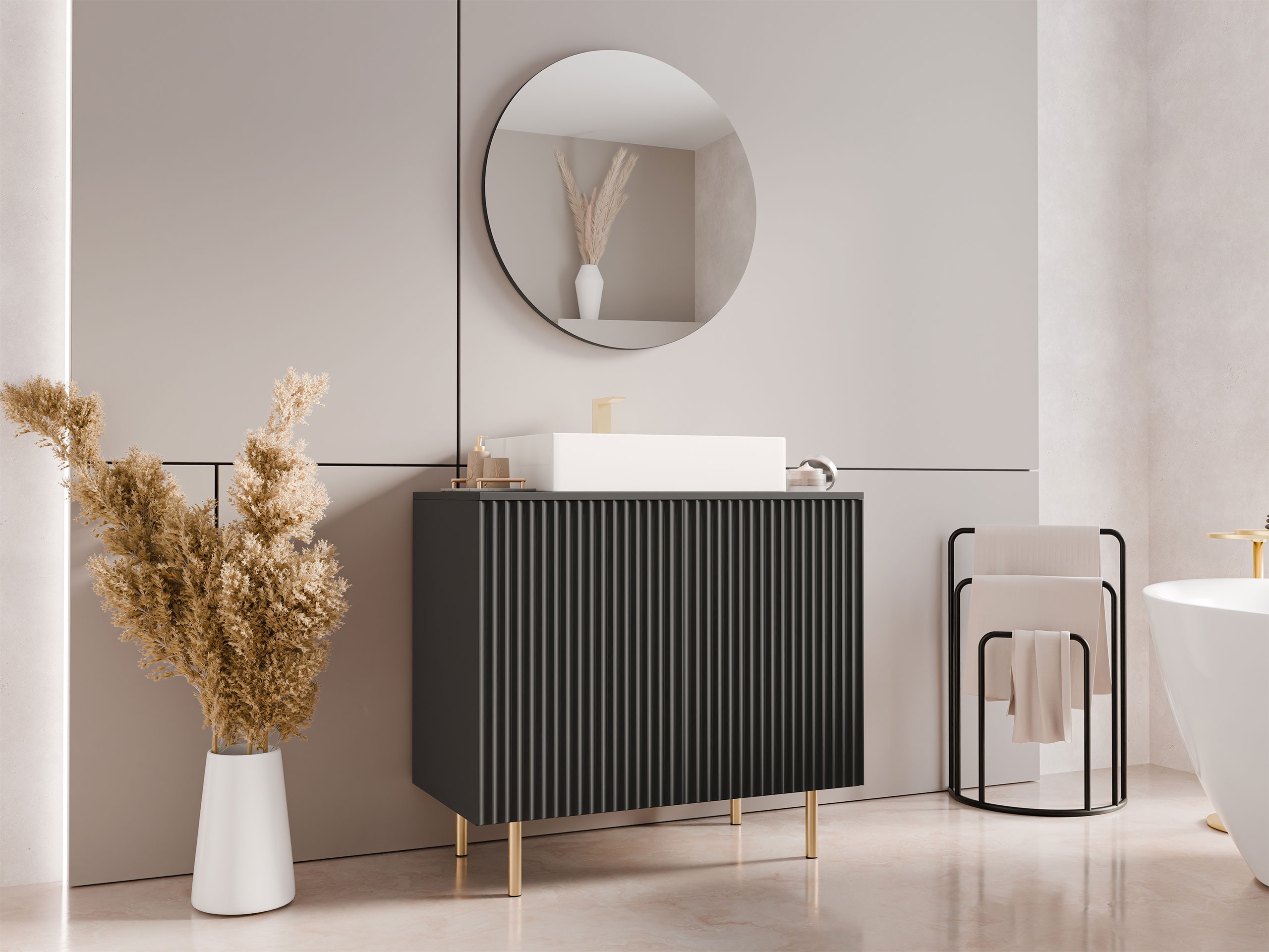 Set za kupatilo Virdomi 109 (Crno)